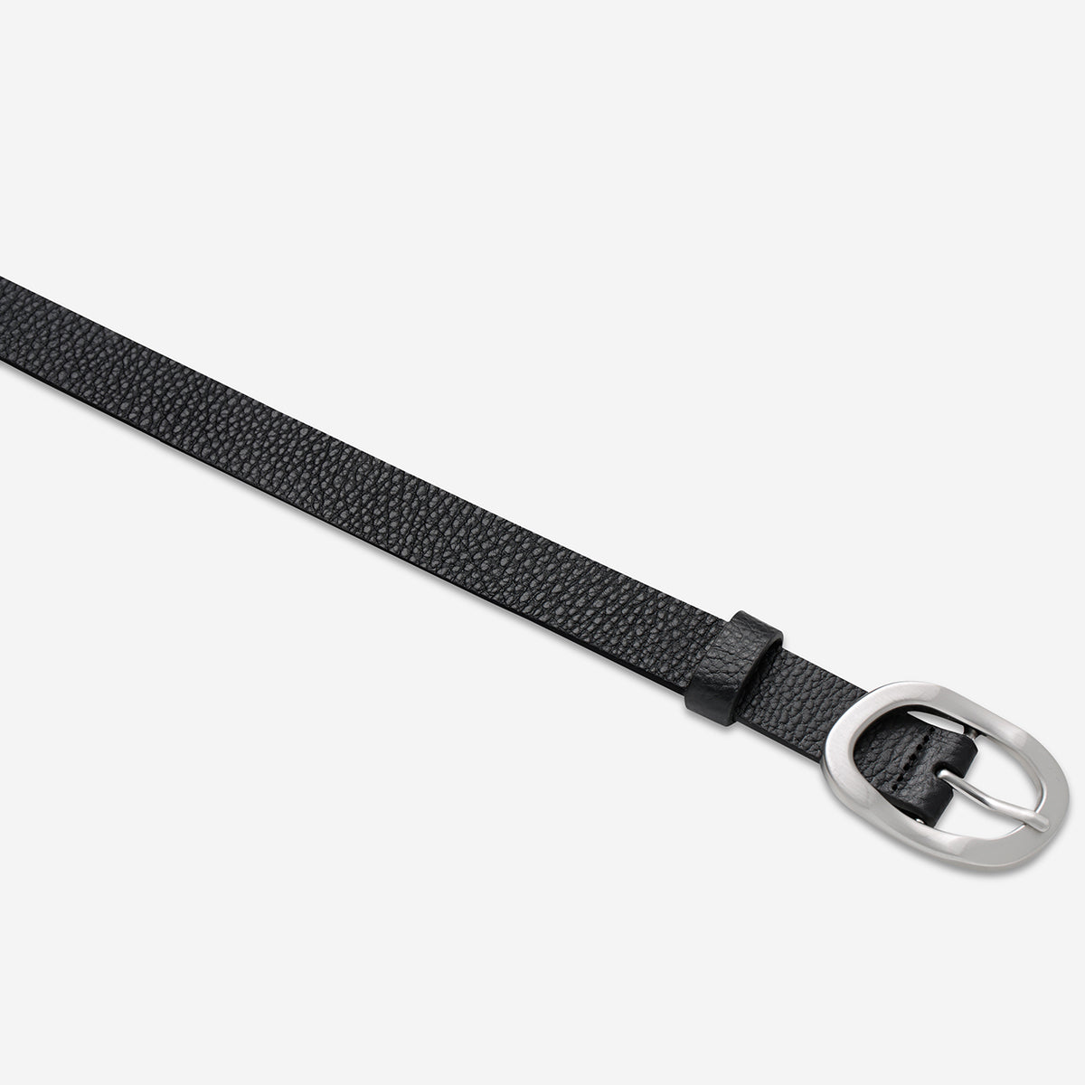 Nocturne Belt for Men - Stylish Black & Silver Buckle Dress Belt | Perfect for Formal Wear, Office, and Special Occasions