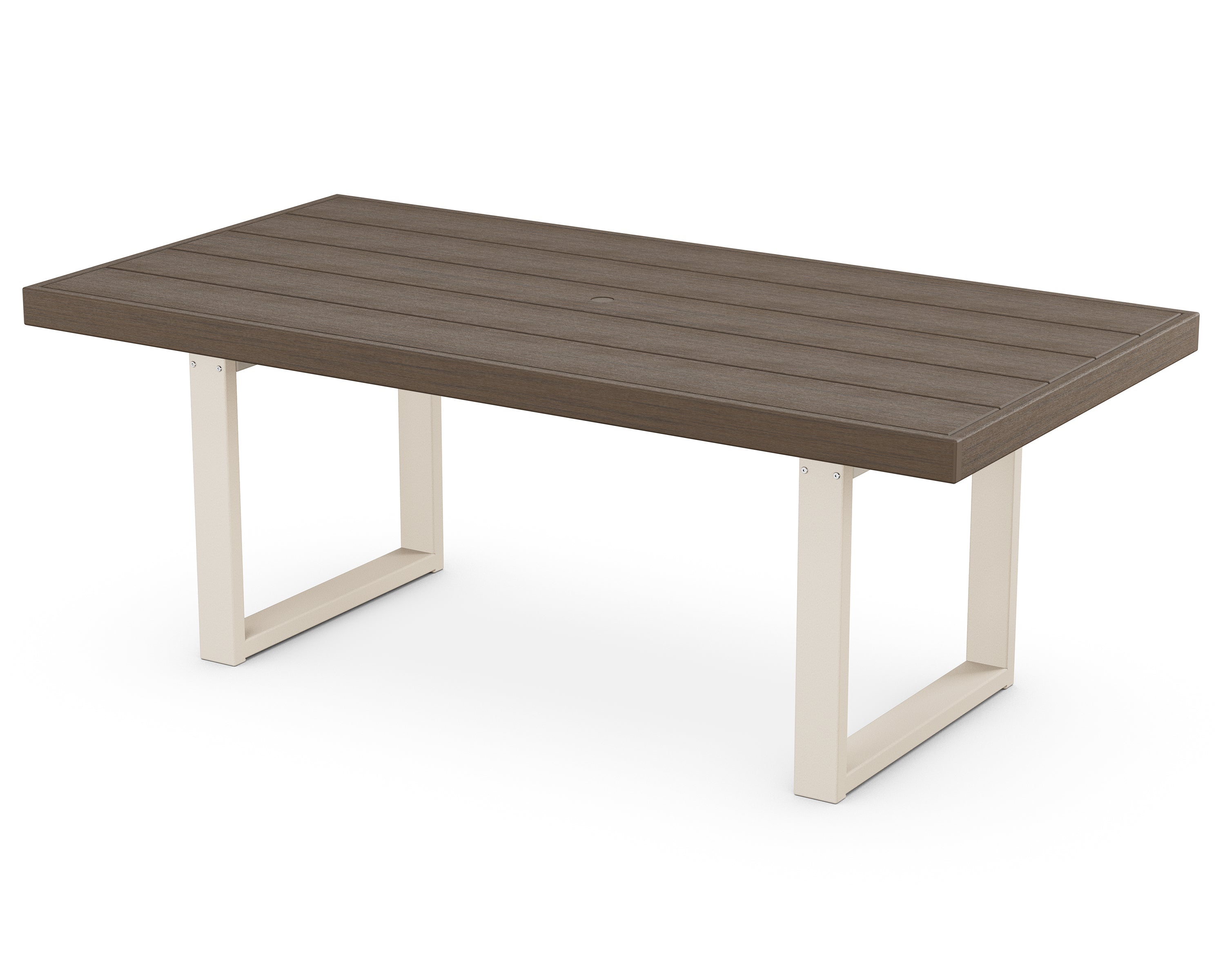 POLYWOOD EDGE 40 x 78 Inch Outdoor Dining Table - Weather-Resistant, Durable & Low Maintenance - Perfect for Patio, Deck, Poolside or Garden Dining