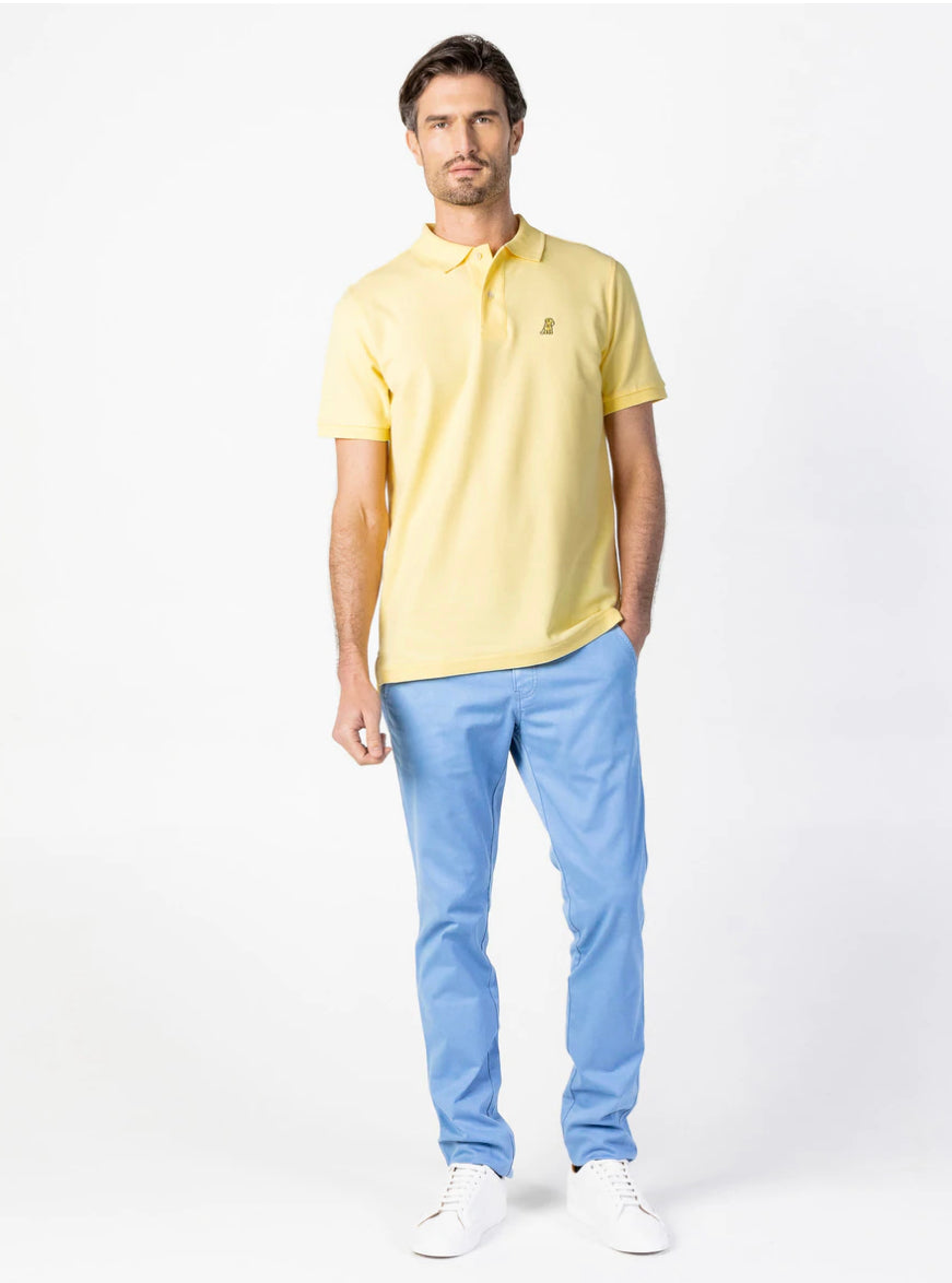 JAMES BARK Men's Limoncello Polo Shirt - Classic Yellow Casual Shirt for Men | Perfect for Golf, Office & Summer Outings