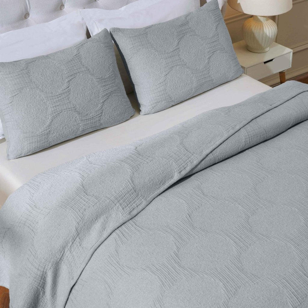 Tanta Cotton Medium Weight Crinkle Woven Coverlet - Soft & Breathable Bedspread for All Seasons | Perfect for Bedroom Decor, Guest Rooms & Cozy Home Styling