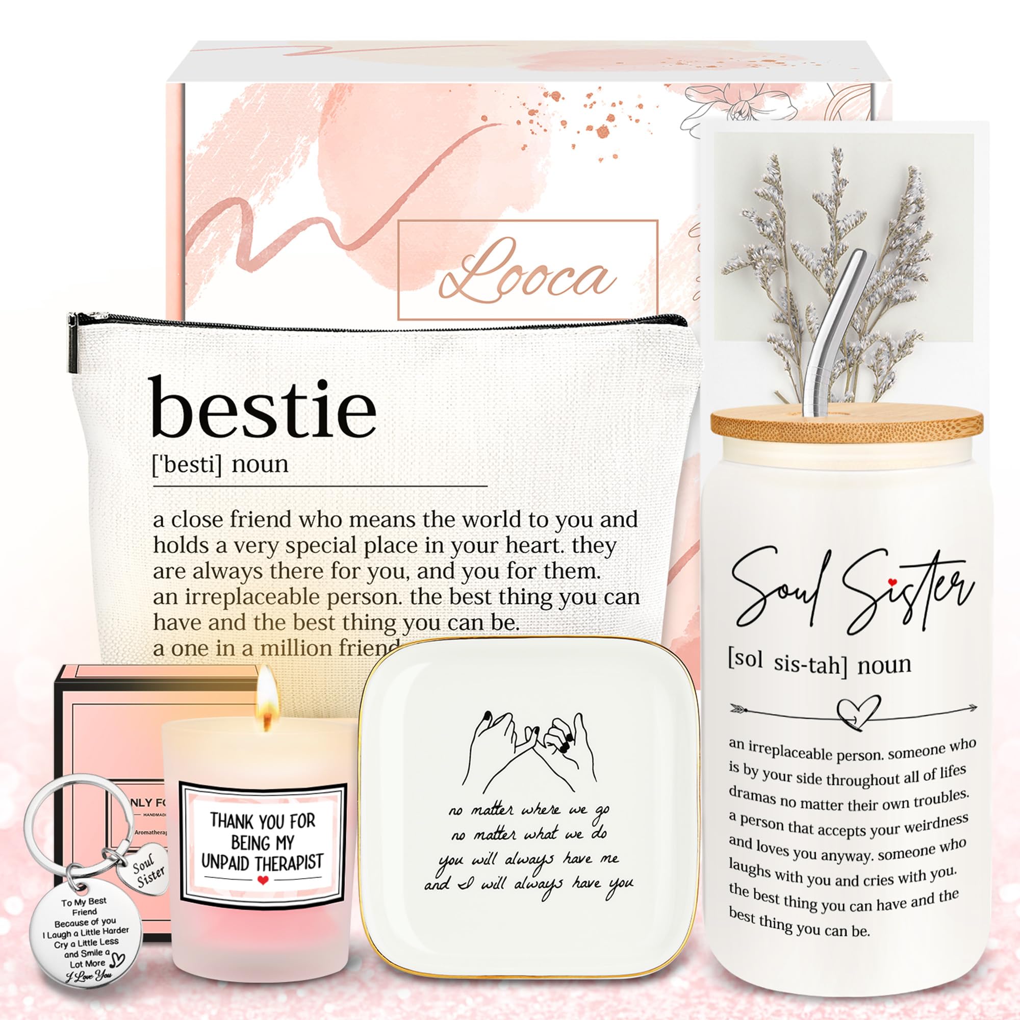 Best Friend Birthday Gifts for Women - Thoughtful Friendship Presents for Her, Unique BFF Gifts, Soul Sister Keepsakes | Perfect for Bestie's Birthday, Galentine's Day & Female Friendship Celebrations