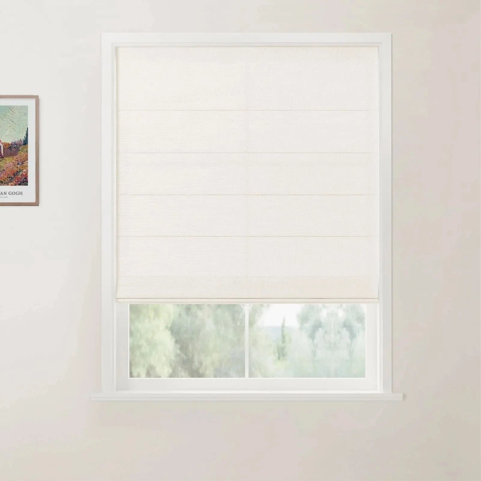 Custom Cordless Roman Shades for Windows - Blackout Back Slat Design for Privacy & Light Control - Perfect for Living Room, Bedroom, and Home Office