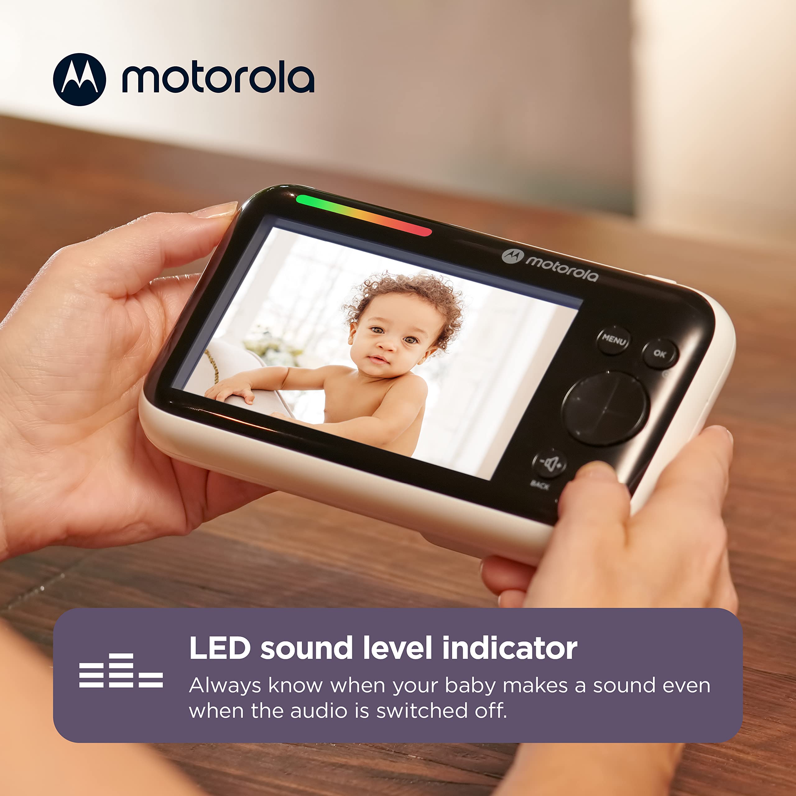 Motorola PIP1510 WiFi Video Baby Monitor with HD Camera, Night Vision & Two-Way Audio - Wireless Baby Monitoring System for Home, Nursery, and Travel Use