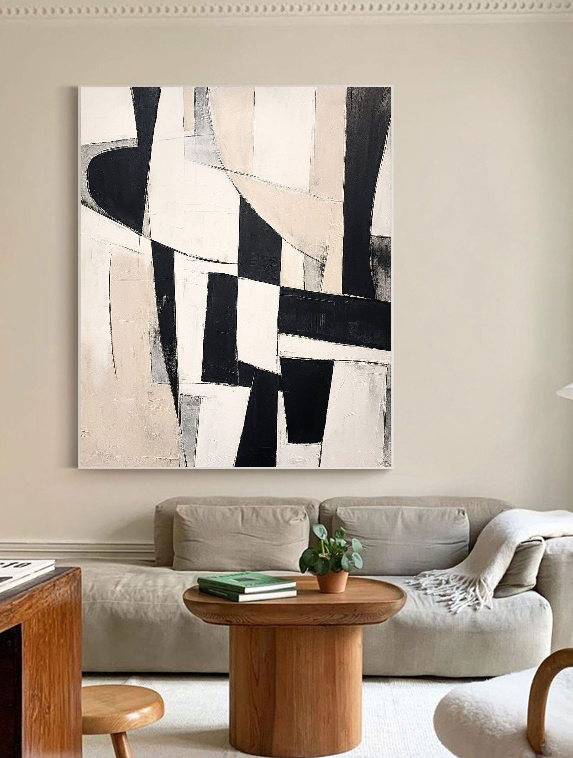Beige & Brown Abstract Wall Art Print #BB013 - Modern Home Decor for Living Room, Bedroom & Office