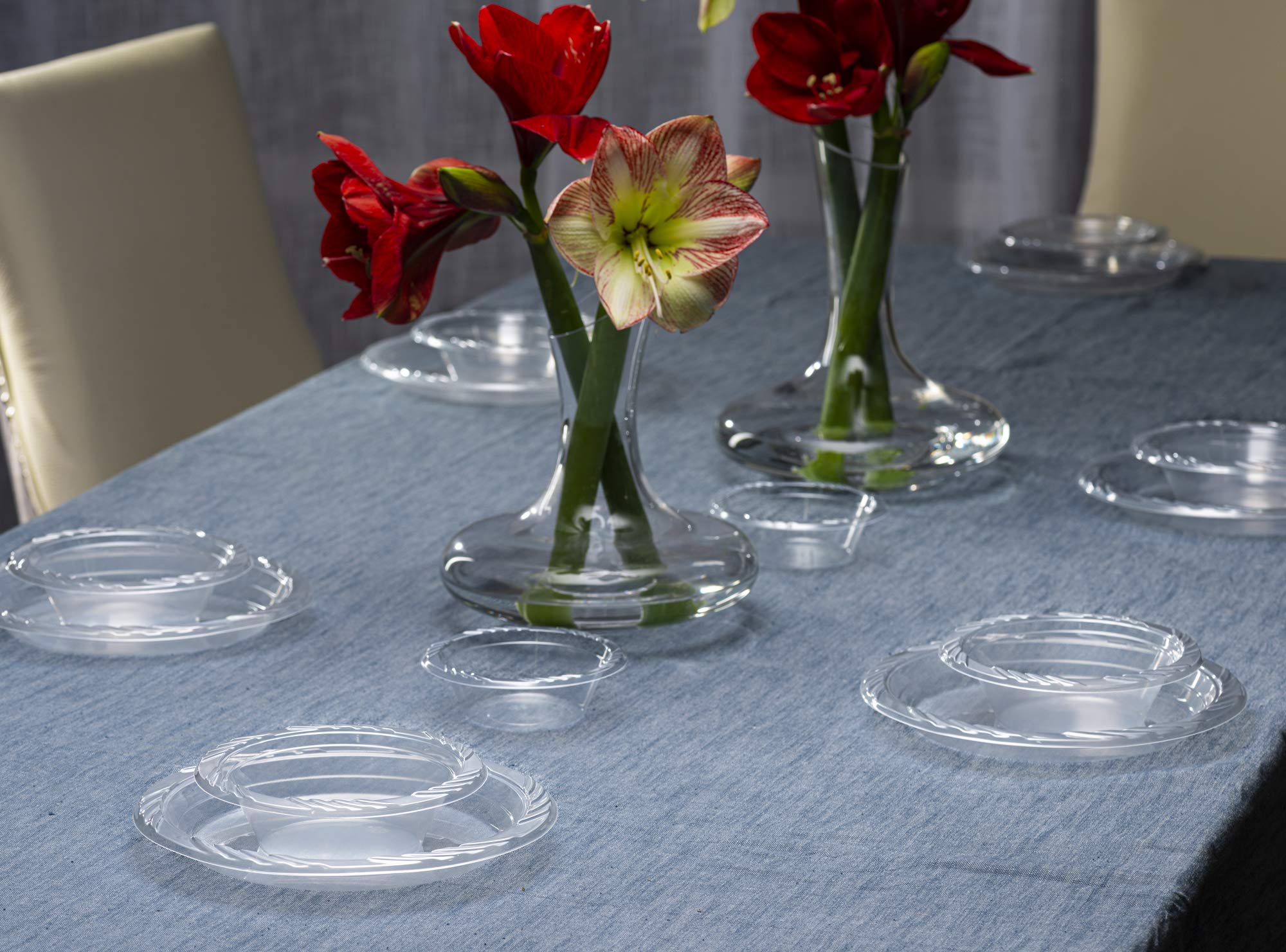 Premium 5oz Clear Plastic Dessert Bowls - 160 Pack for Parties & Events