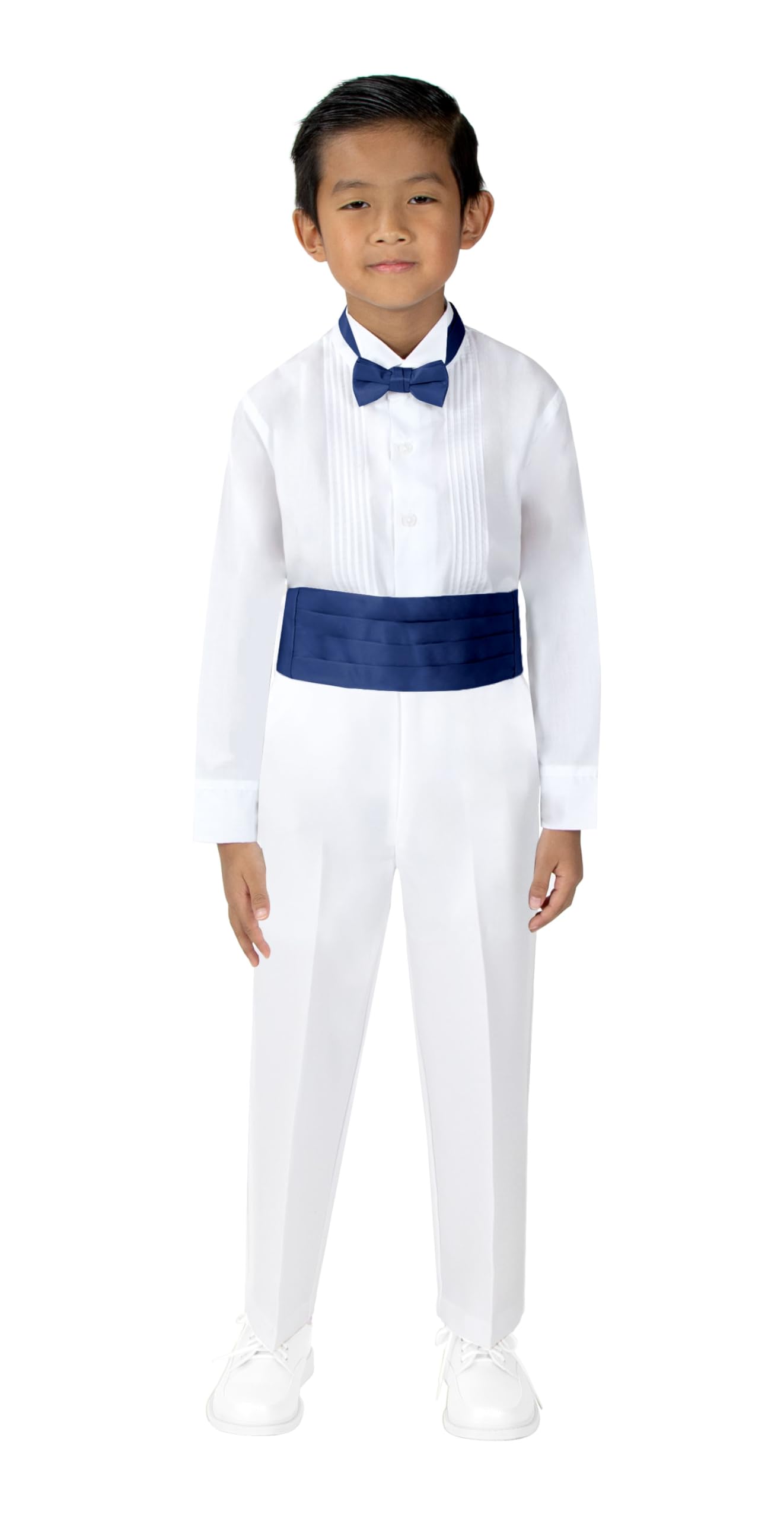 Classic Boys' White Tuxedo Suit with Tail - Spring Notion Formal Wear for Weddings, Prom & Special Occasions