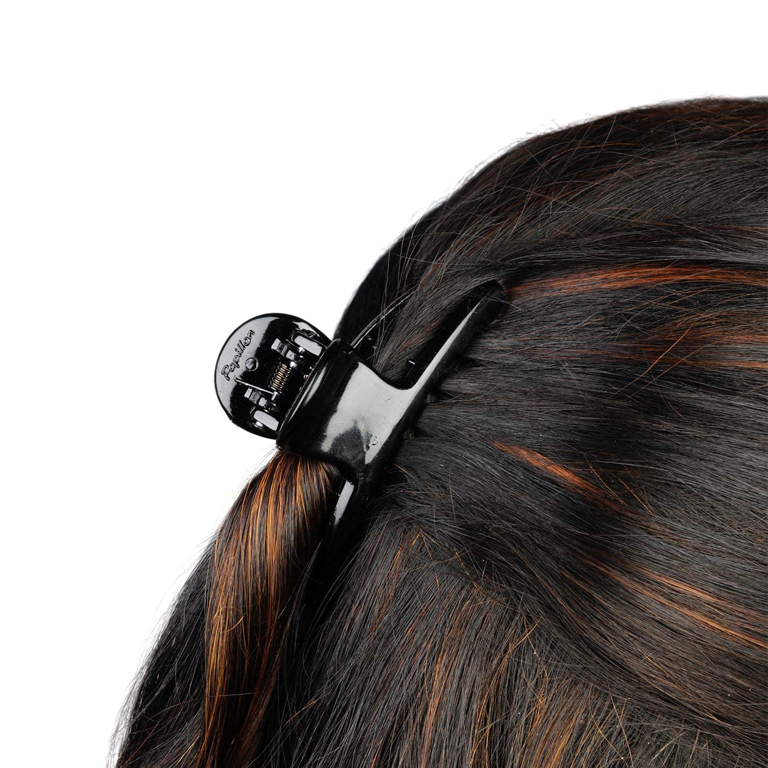 BIRDWARE Large Acrylic Butterfly Hair Clips for Women - 3 Pack Black Hair Accessories | Elegant Hair Clutchers for Parties, Weddings & Everyday Styling