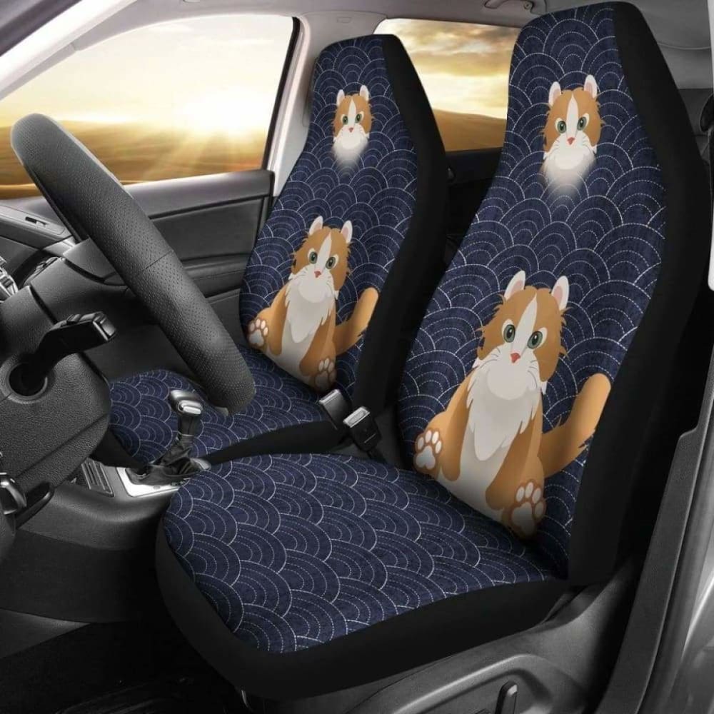 Premium American Curl Car Seat Covers - Universal Fit for Most Vehicles (3-Piece Set, Model 112428) - Protect & Style Your Car Interior for Daily Commutes & Road Trips