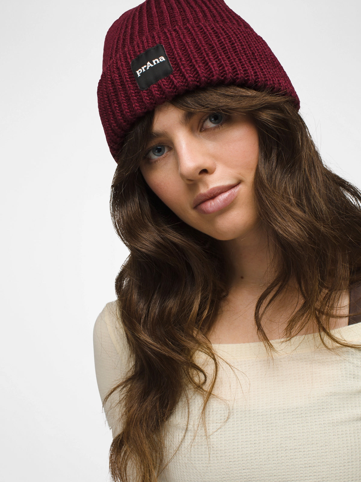 prAna Logo Beanie - Warm Knit Winter Hat for Men & Women - Cozy Fleece Lined Skull Cap - Perfect for Skiing, Snowboarding & Outdoor Activities