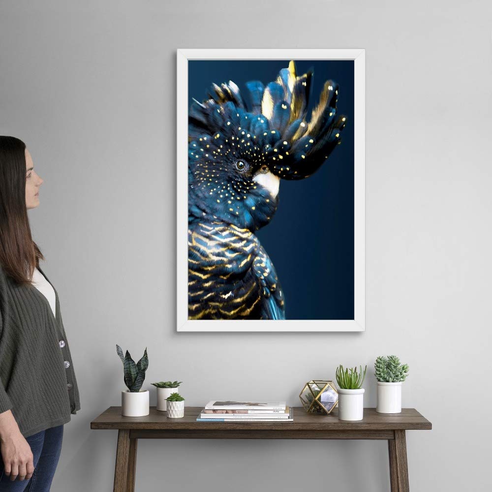 White Cockatoo Framed Art Print - Stunning Bird Wall Art Decor for Living Room, Bedroom & Office | Premium Quality Canvas Painting