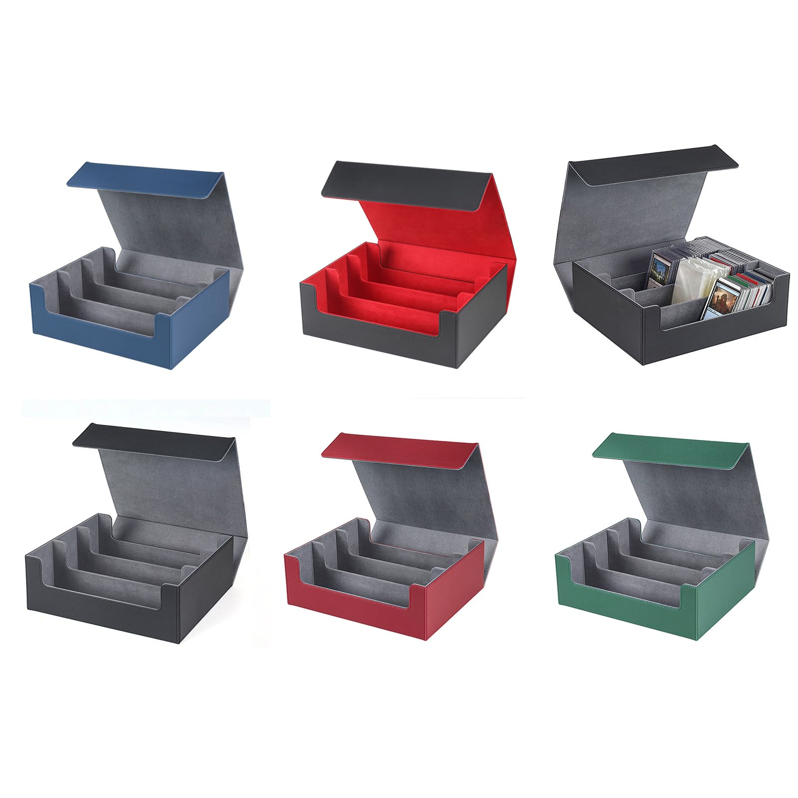 Durable Multi-Functional Deck Box Storage Case for MTG, Pokemon & Yu-Gi-Oh Cards - Waterproof Collectible Card Game Organizer with Dividers - Perfect for TCG Tournaments, Home Storage & Travel
