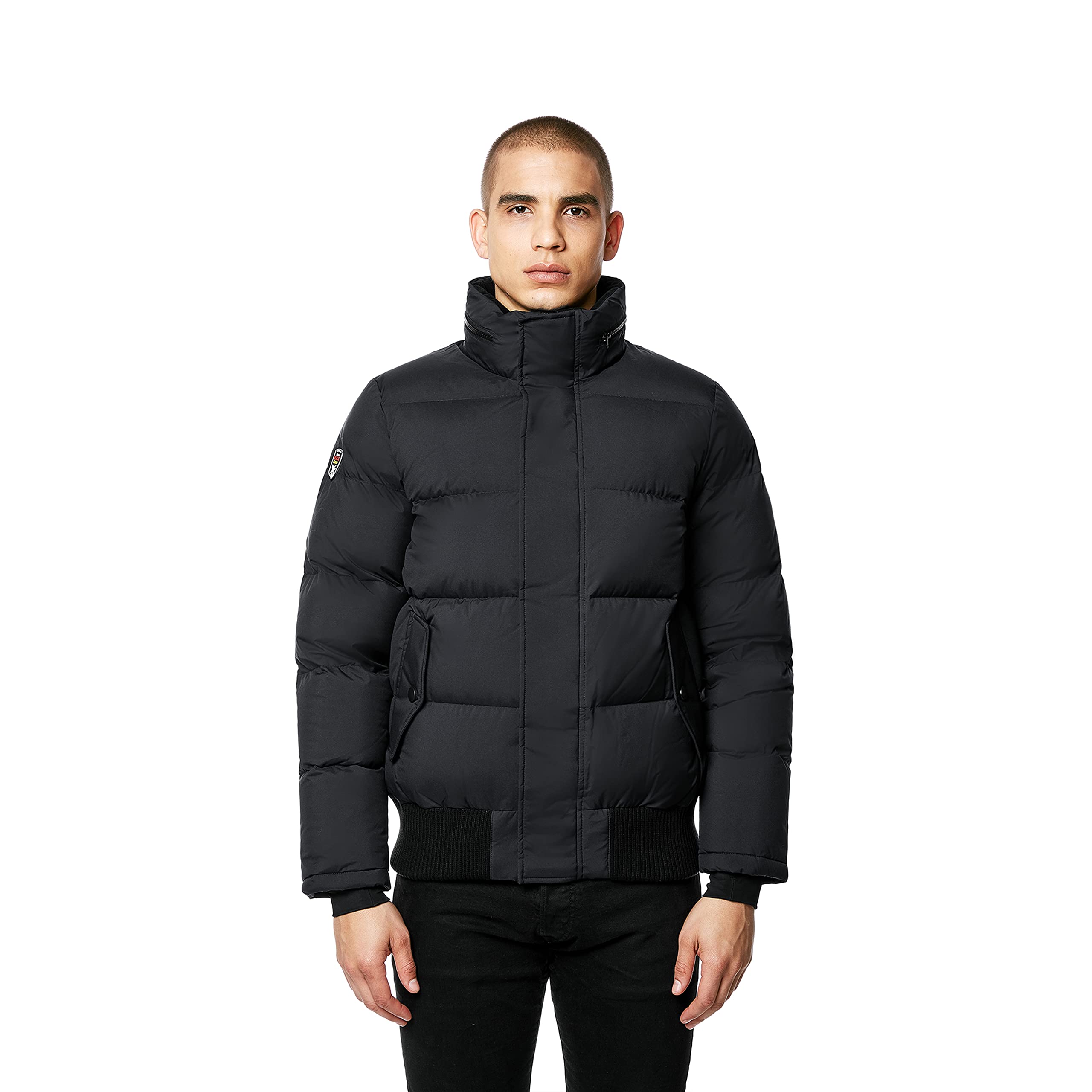 Triple F.A.T. Goose Bromley Men's Bomber Down Jacket - Winter Puffer Coat for Men | Warm Insulated Outerwear for Cold Weather, Urban Style, Outdoor Activities & Travel