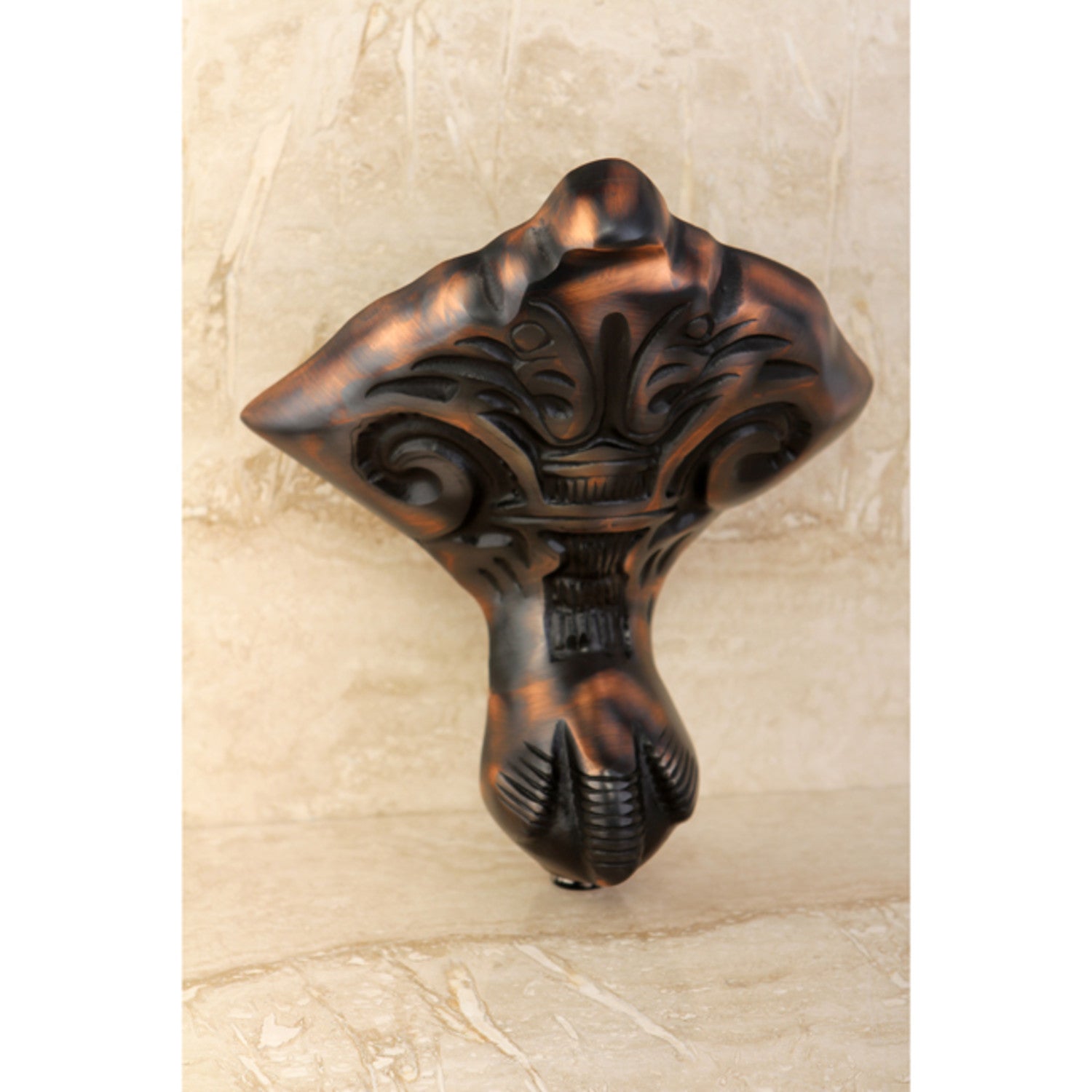 Aqua Eden VCTNB5 4-Piece Cast Iron Bathtub Feet Set in Oil Rubbed Bronze - Heavy Duty Tub Support for Vintage & Modern Bathrooms