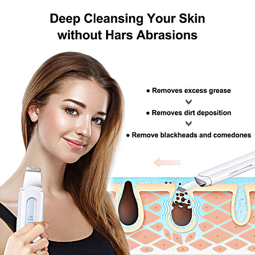 Professional Ultrasonic Blackhead Remover & Pore Cleaner - Deep Cleansing Facial Scrubber for Acne, Blackheads & Whiteheads - Perfect for Home Spa & Skincare Routine