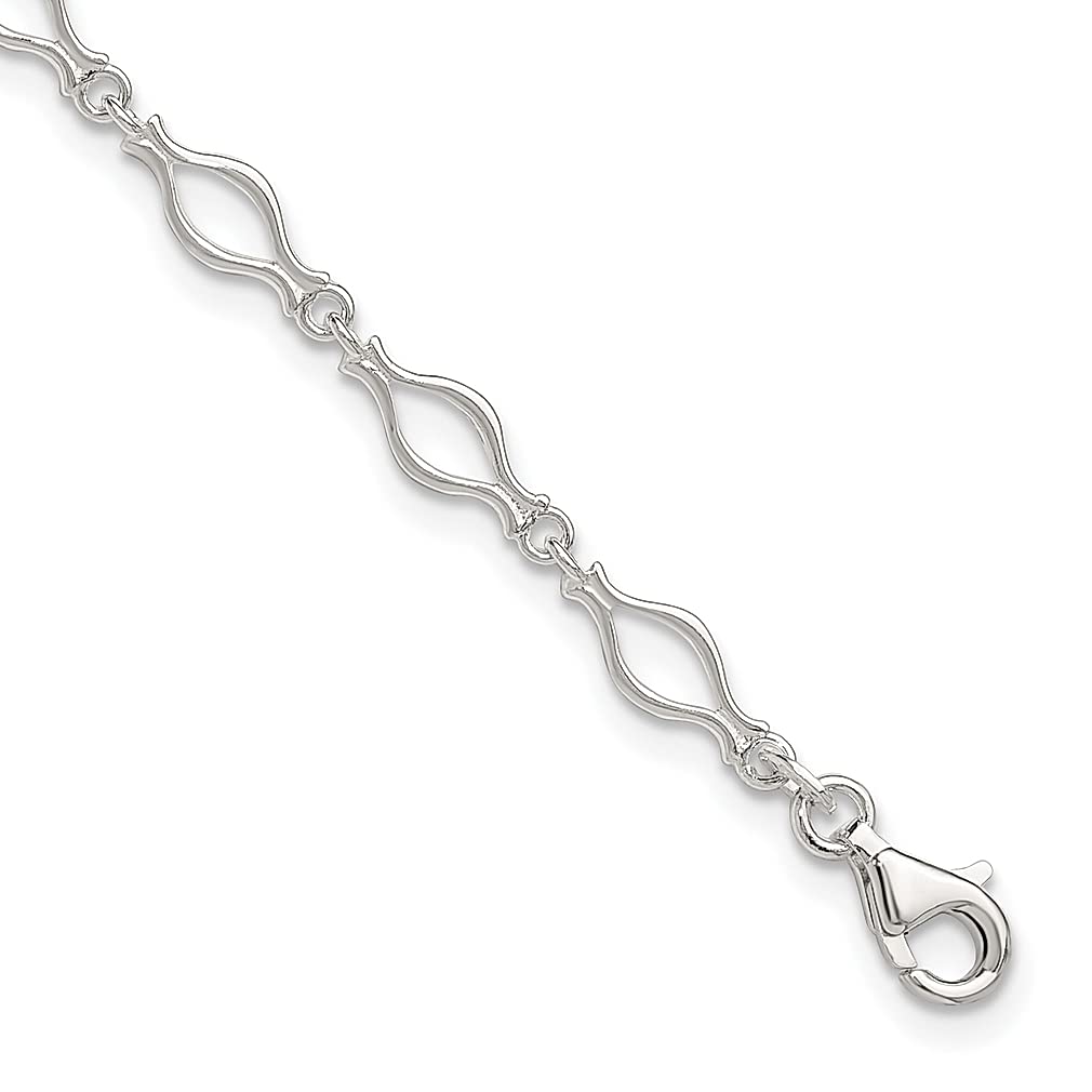 925 Sterling Silver 10 Inch Link Anklet Chain - Dainty Women's Ankle Bracelet Jewelry Gift for Her - Perfect for Beach, Parties & Everyday Wear