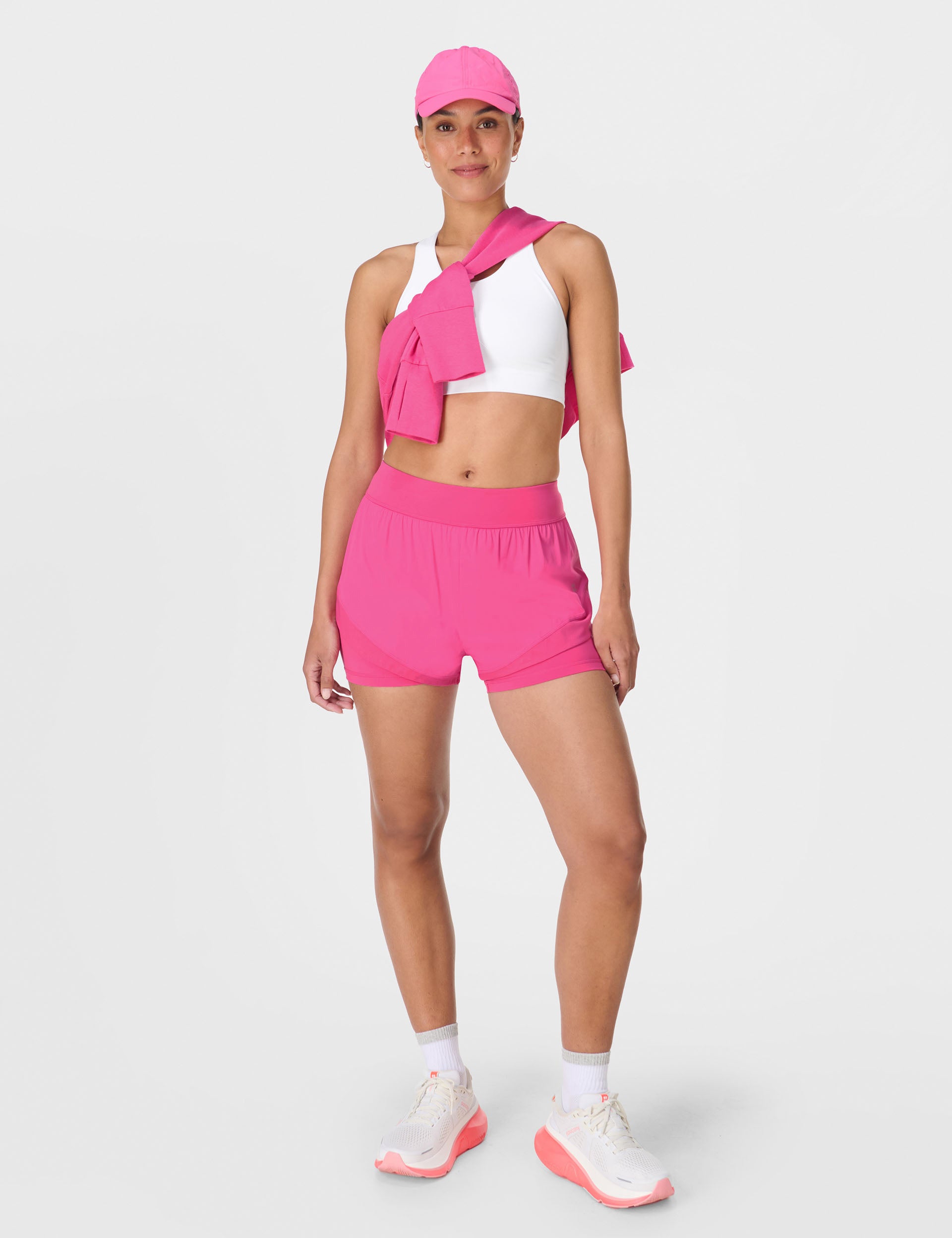 Tempo Run Shorts for Women - Lightweight & Breathable Fuchsia Pink Running Shorts - Perfect for Jogging, Gym Workouts & Outdoor Activities