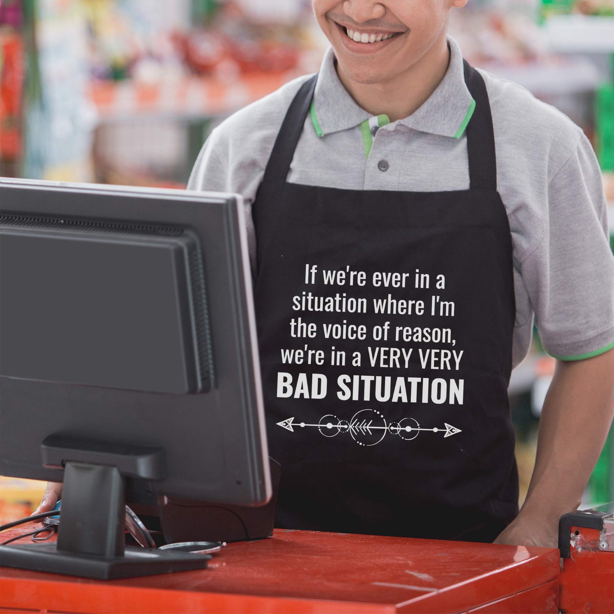 Premium Golf Apron for Men & Women - One Size Fits All - Motivational Golf Training Apron for Players & Coaches - Durable Black Golf Club Apron - Perfect for Driving Range, Golf Lessons & Home Kitchen Use