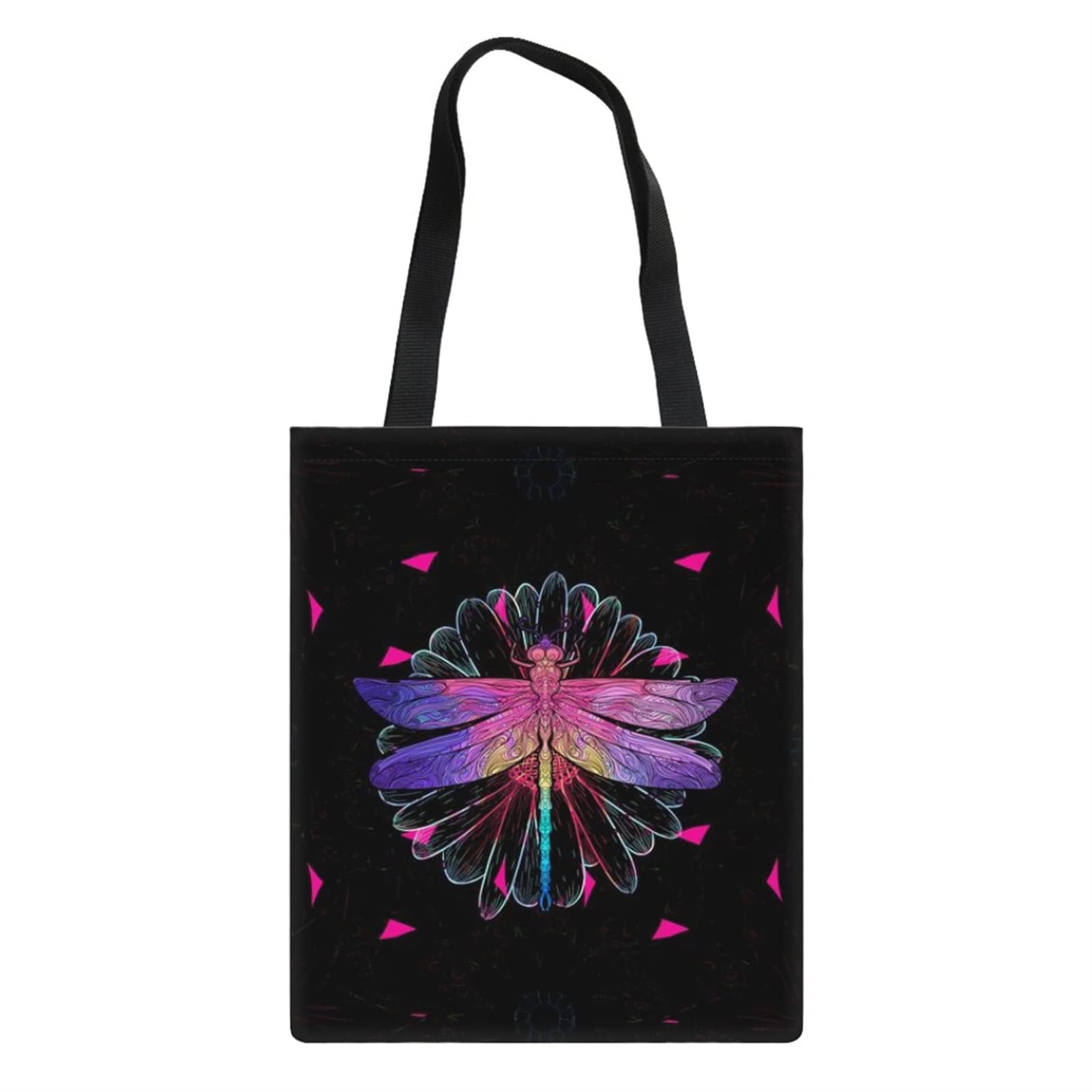 FOR U DESIGNS Women's Canvas Reusable Tote Bag - Eco-Friendly Shopping Tote & Book Bag for Groceries, Beach, Work & School