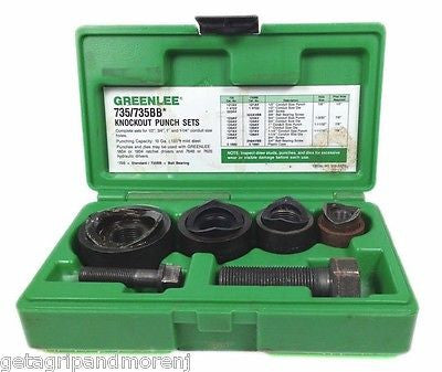 GREENLEE 735BB Knockout Punch Set - Professional Electrical Tool Kit for Conduit & Metal Fabrication | Ideal for Electricians & DIY Projects