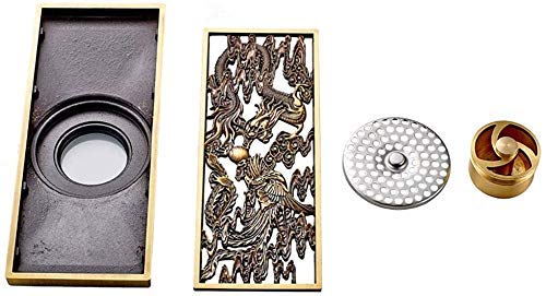 Premium Linear Shower Drain Cover with Removable Anti-Odor Grate - Large Flow Anti-Clog Design for Bathroom & Wet Room (Color: Black) - Perfect for Modern Tile Showers and Spa-Like Bathrooms