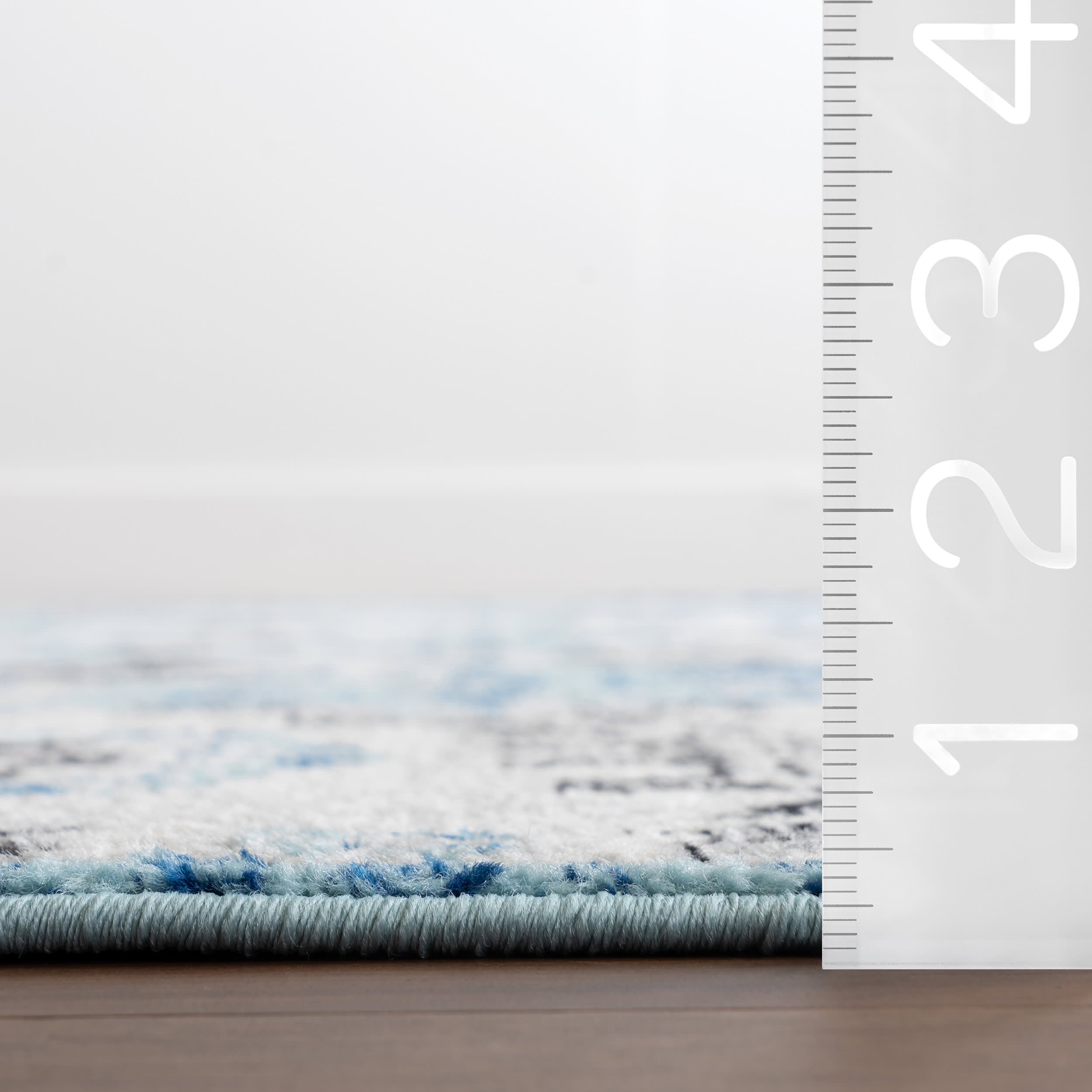 Floral Medallion Area Rug in Aqua Blue - Boho Chic Home Decor for Living Room, Bedroom & Nursery