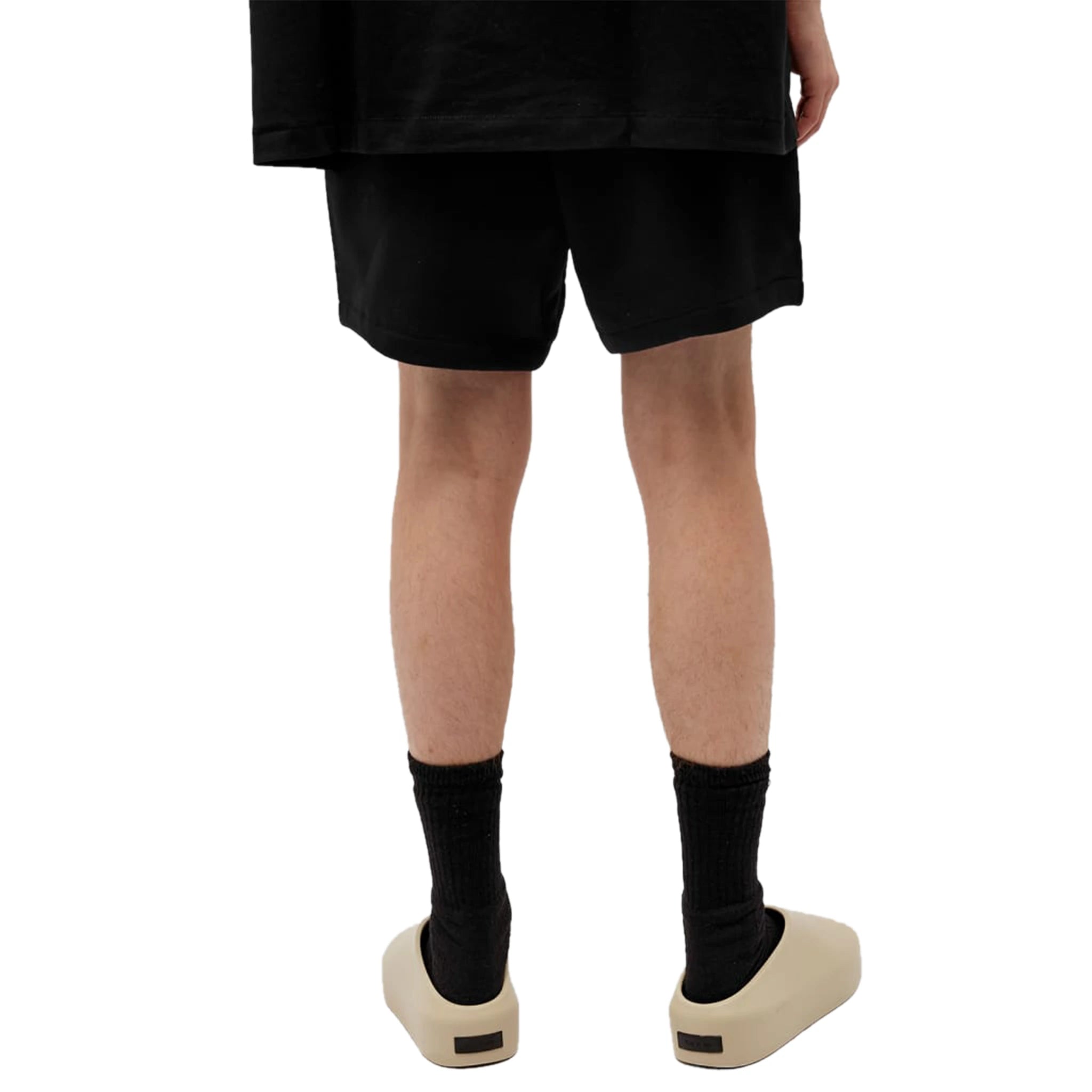 Fear Of God Essentials Jet Black Shorts (FW23) - Men's Casual Athletic Shorts for Gym, Running & Lounge Wear