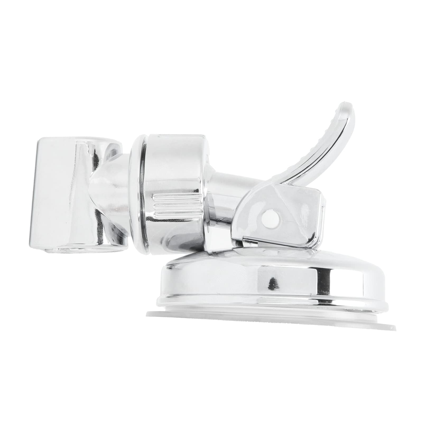 Alvinlite Adjustable Suction Cup Shower Head Holder - Chrome Plated Bathroom Shower Bracket for Handheld Showerheads | Perfect for Small Bathrooms, RVs & Mobility Needs