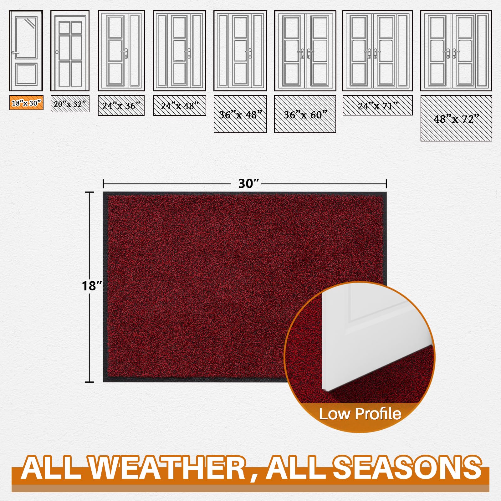 Premium Washable Non-Slip Dirt Trapper Door Mat 20