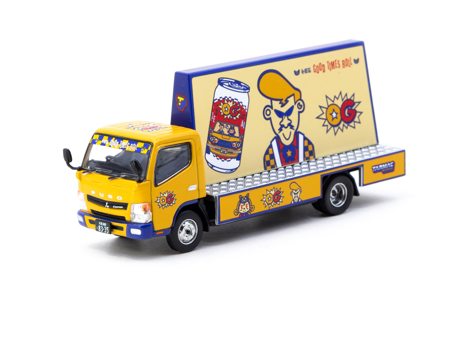 Tarmac Works 1/64 Scale Mitsubishi Fuso Canter OG Diecast Model Truck - Collectible Miniature Vehicle for Display & Racing Scenes
