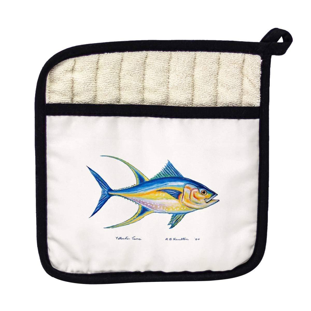 Betsy Drake PT116 Heat-Resistant Tuna Pot Holder - Oven Mitt & Kitchen Gripper for Cooking, Baking, Grilling - Perfect for Hot Pans, Pots, and Baking Trays