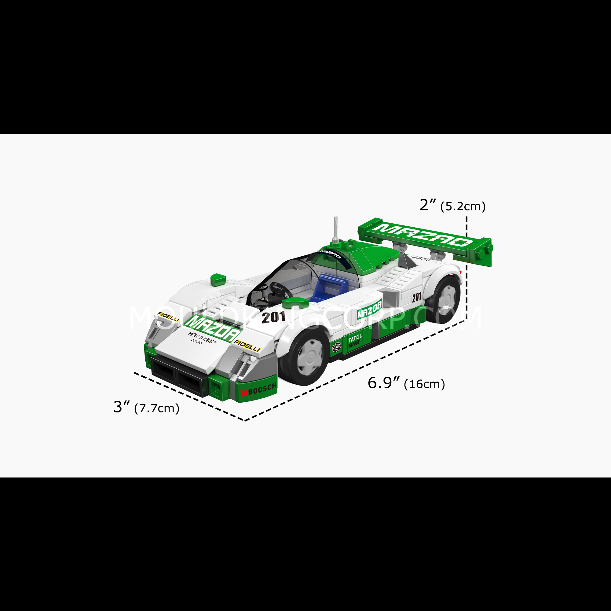 Mould King 27073 787B Race Car Model Building Kit - 325 Piece Sports Car Construction Set for Adults & Teens | Perfect for DIY Projects, Home Decor, and Collector Display