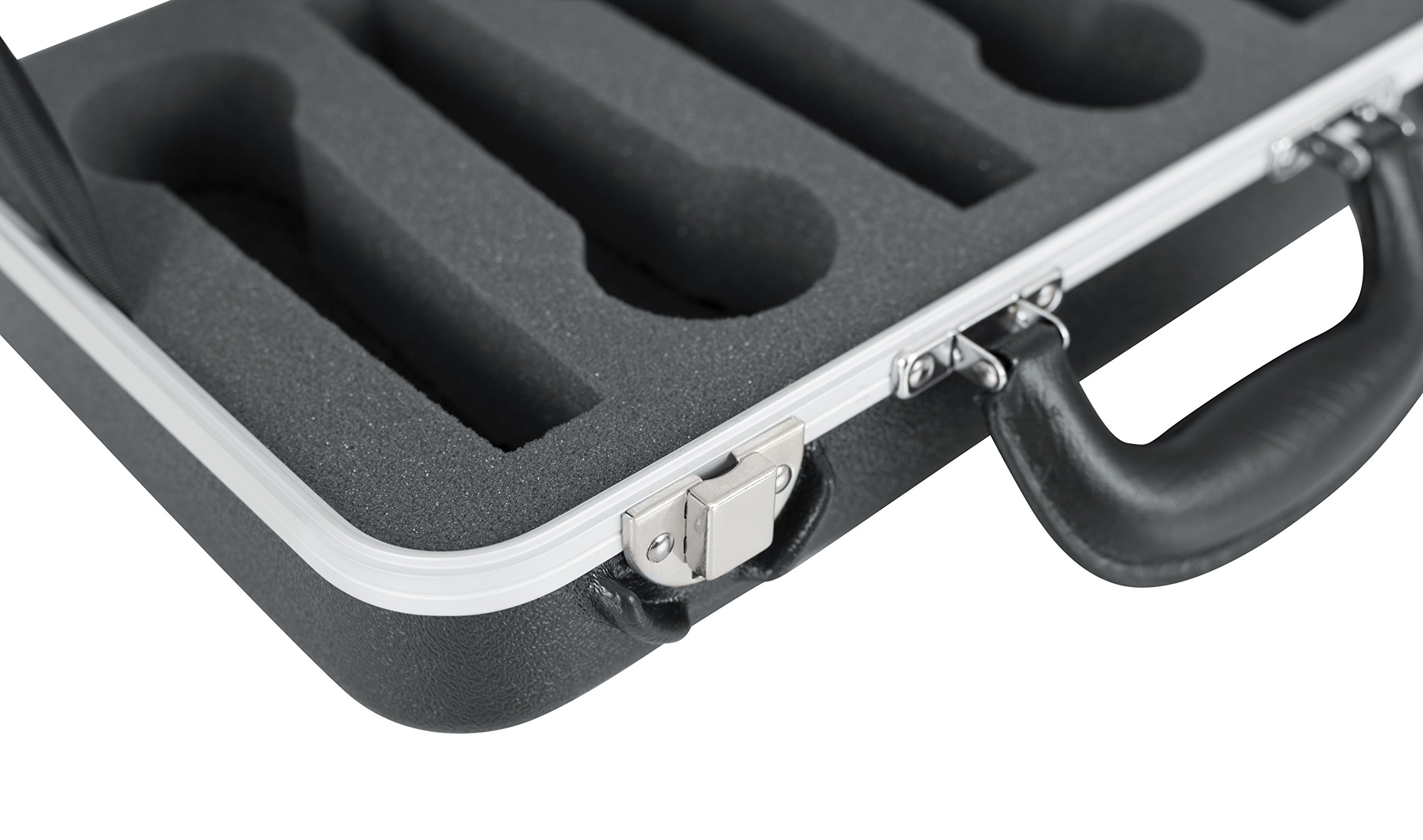 Gator GM-6-PE Professional Microphone Case - Durable 6 Mic Storage for Studio, Live Performance & Travel - Perfect for Musicians, DJs & Sound Engineers