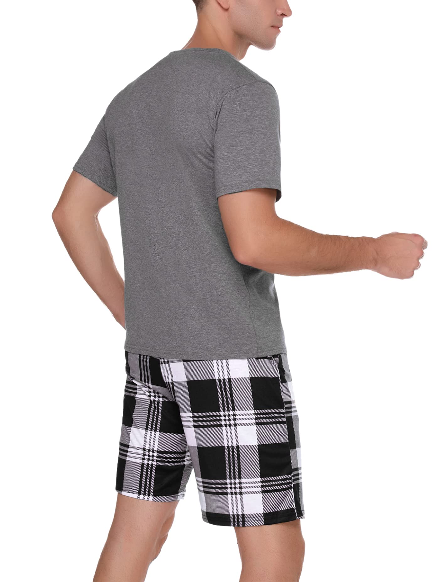 Men's Cotton Pajama Set - Soft V-Neck Sleepwear with Pockets for Lounge & Relaxation - Perfect for Nighttime Comfort, Home Wear and Gift Giving