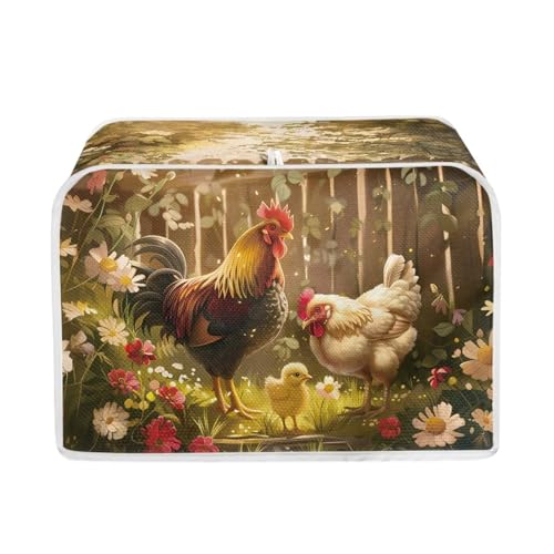 Chicken Rooster Flower-Multicolor