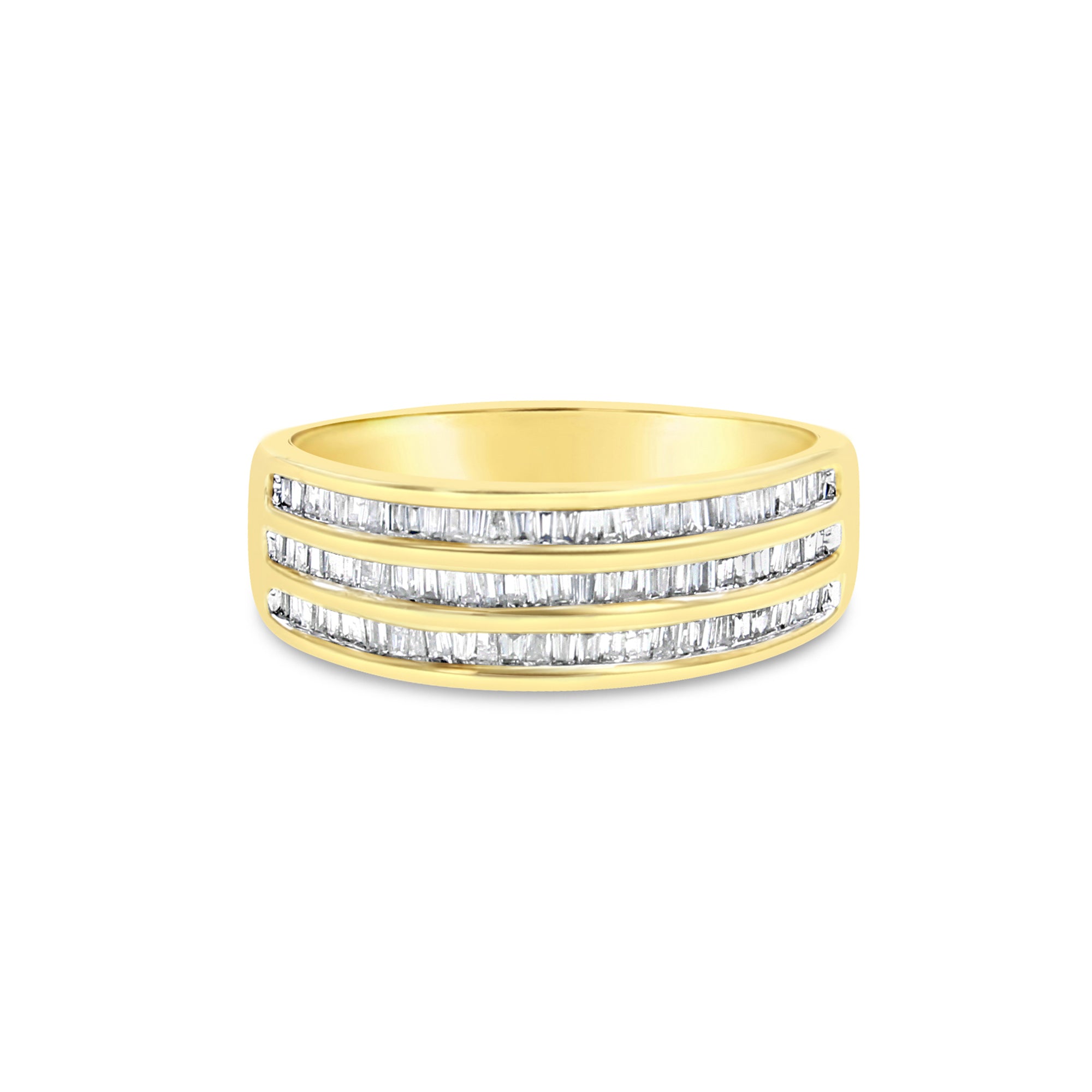 0.50cttw Baguette Diamond Wedding Band in 10K Yellow Gold - Elegant Bridal Jewelry for Weddings & Anniversaries