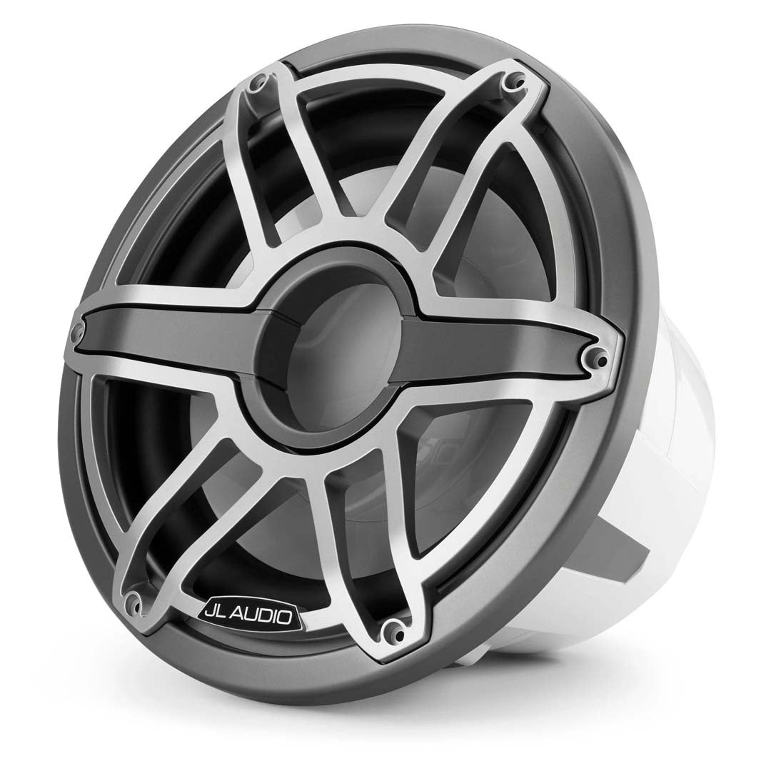 JL Audio M7 12IB S GMTI 4 12-Inch Infinite Baffle Marine Subwoofer with Sport Titanium Grille - 600W RMS Power - Waterproof Boat Audio System for Bass Enhancement in Marine & Outdoor Environments