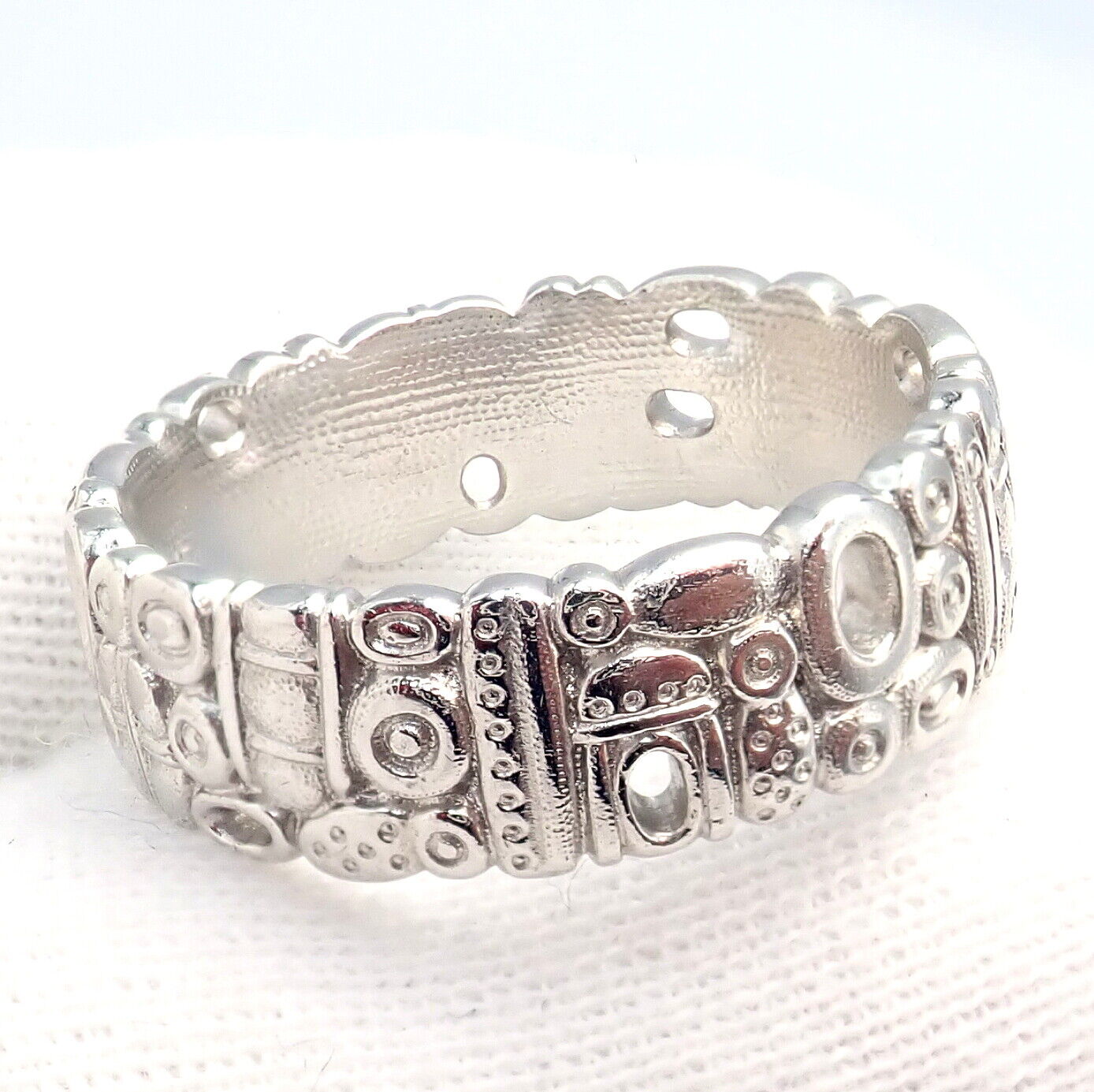 Authentic Alex Sepkus Favorite Things Platinum Band Ring Size 8.5 - Elegant Jewelry for Weddings, Anniversaries & Special Occasions