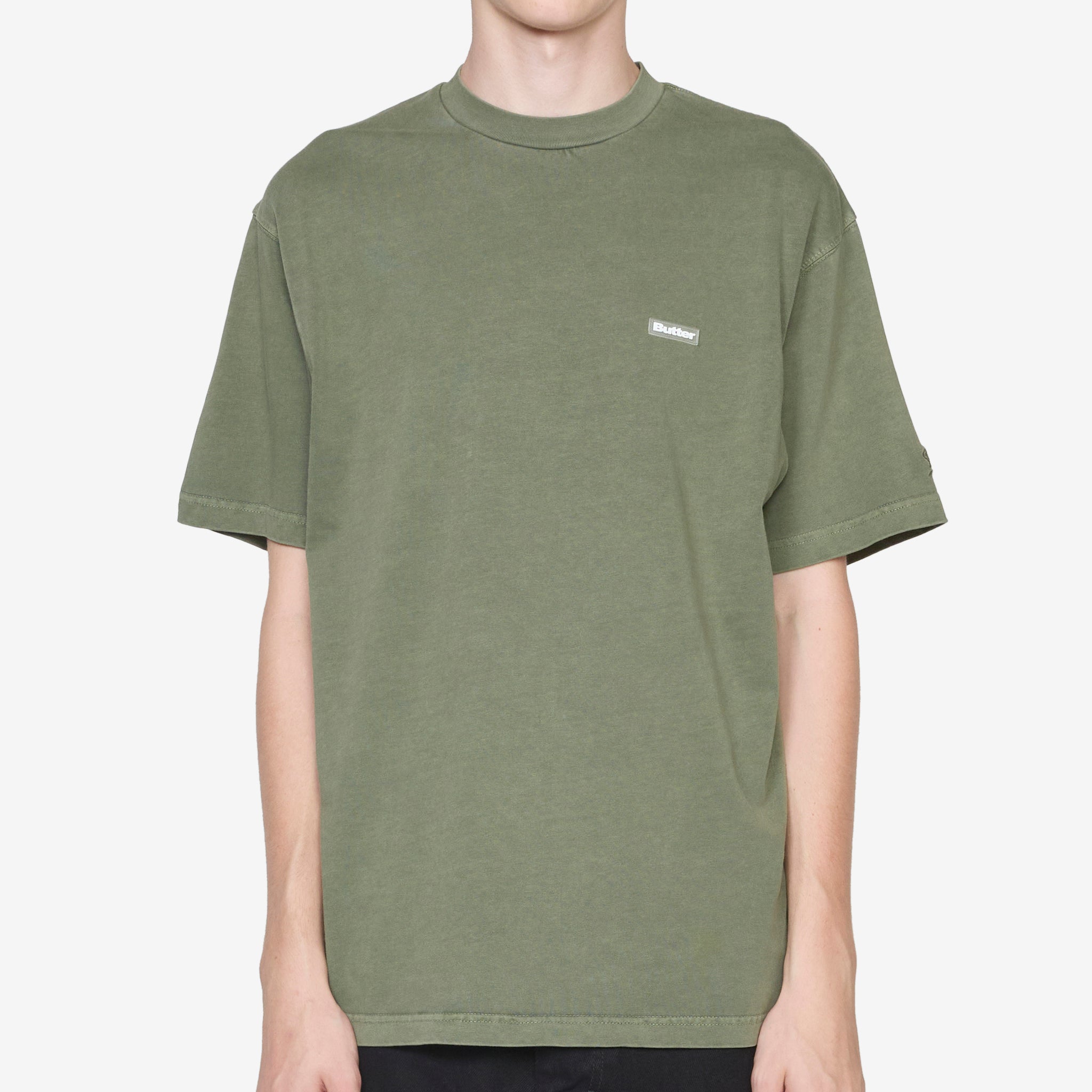 Premium Washed Army Green Basic T-Shirt for Men - Comfortable Casual Wear for Everyday & Outdoor Activities