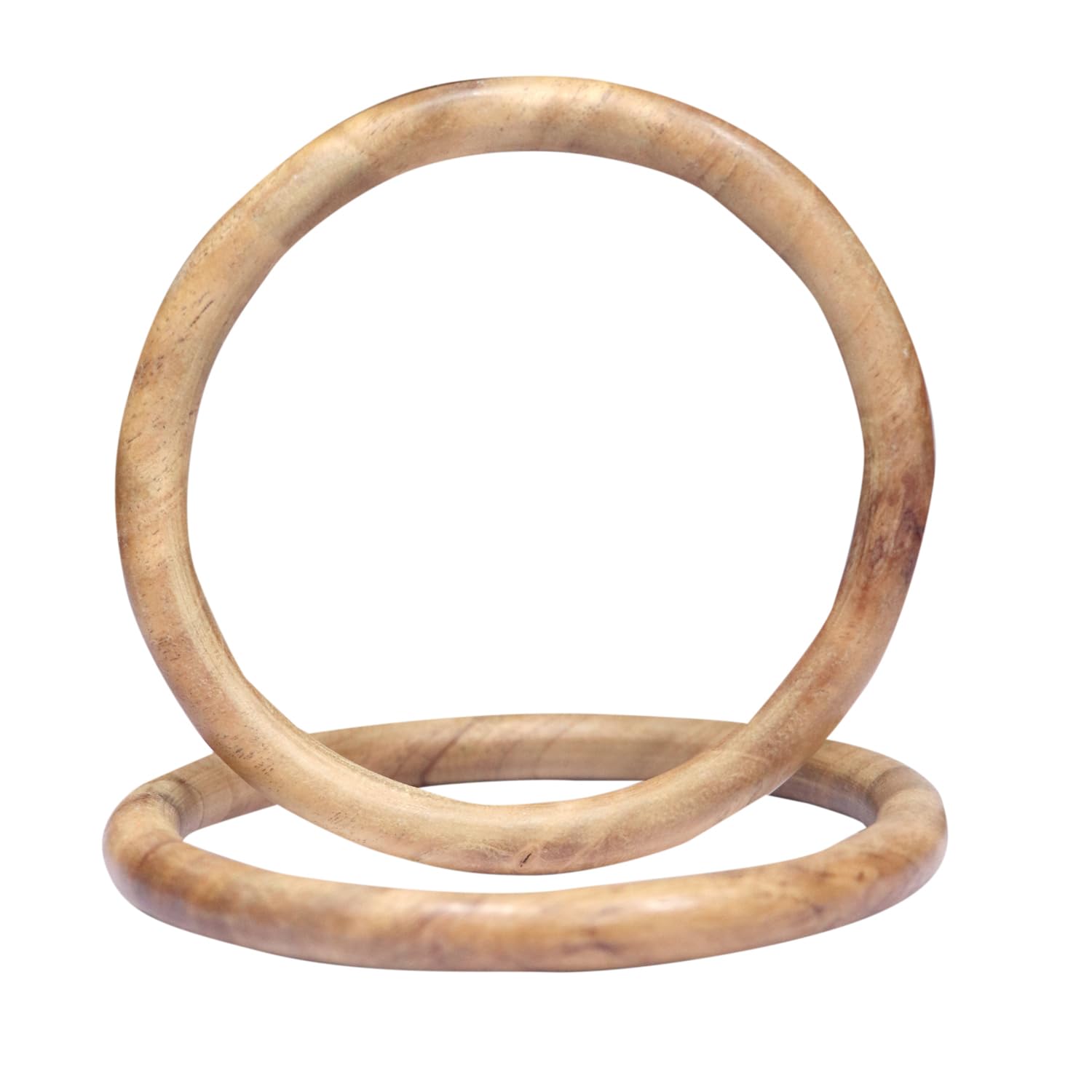 Natural Wooden Bag Handles 1 Pair - 4.4
