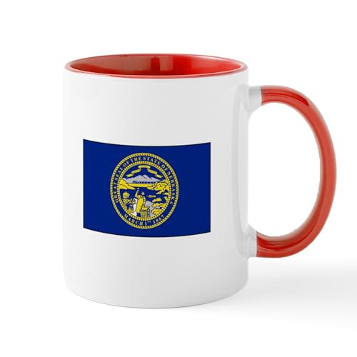 White/Red Inside - Nebraska Flag Mugs