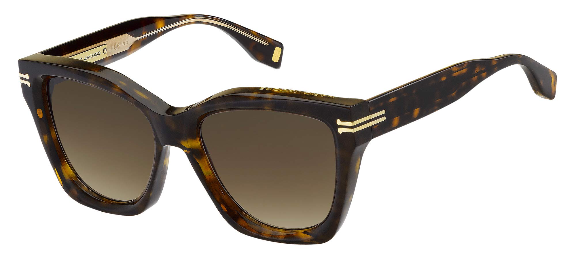 Marc Jacobs MJ 1000/S Havana Brown Shaded Sunglasses for Women - 54mm Lens, 17mm Bridge, 140mm Temple - Perfect for Beach, Driving & Fashion Accessories