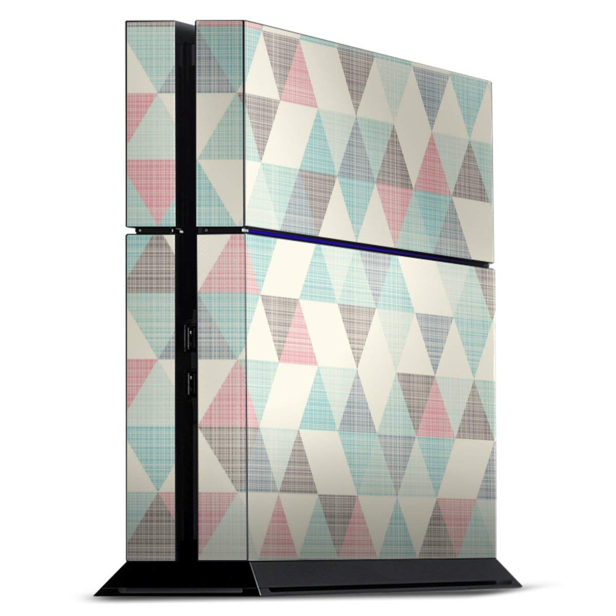 Vintage Triangle Pattern Skin Sticker Compatible with Sony PlayStation 4 - Protective Decal for Gaming Console Customization & Personalization (Perfect for Gamers, Collectors & PS4 Enthusiasts)