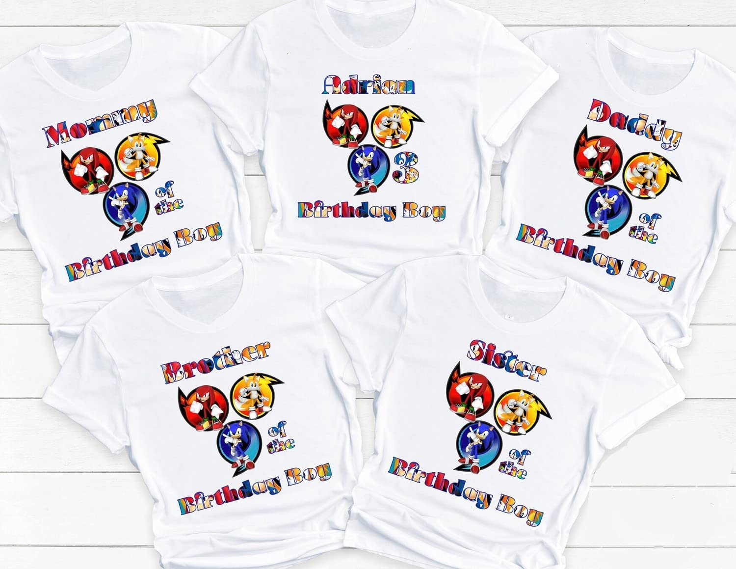 Personalized 5 Year Old Birthday Shirt for Family Matching Set - Fun Family Birthday Party Outfits for Kids & Adults