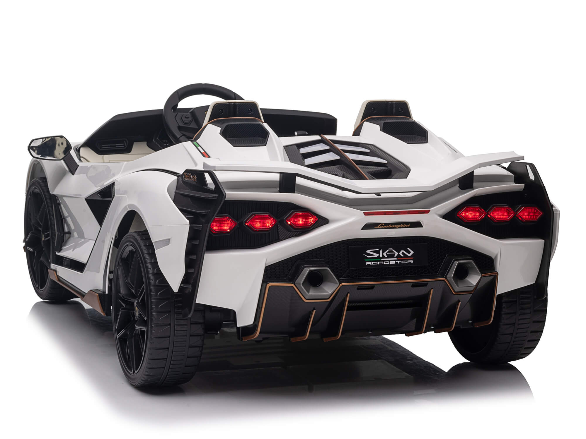 24V Lamborghini Sian Kids Electric Ride-On Car with Parent Remote Control - White | 2-Seater Battery-Powered Toy Vehicle for Boys & Girls | Perfect for Birthday Gifts, Outdoor Play & Driveway Fun