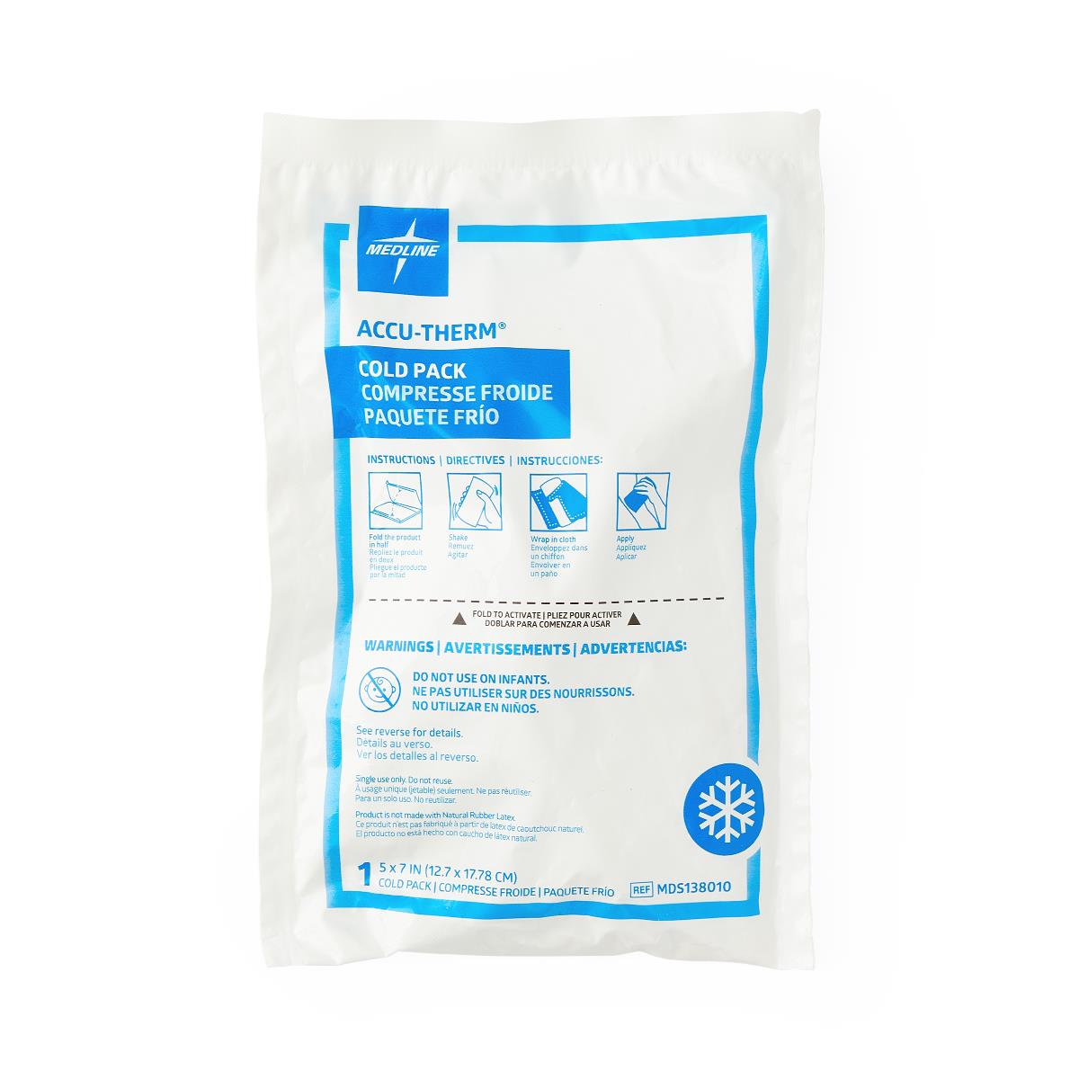 Heavy Duty Accu Therm Cold Packs 4x6 Inches - Case of 16 Ice Packs for Injuries, Pain Relief & First Aid | Perfect for Sports, Medical Use & Cooler Storage