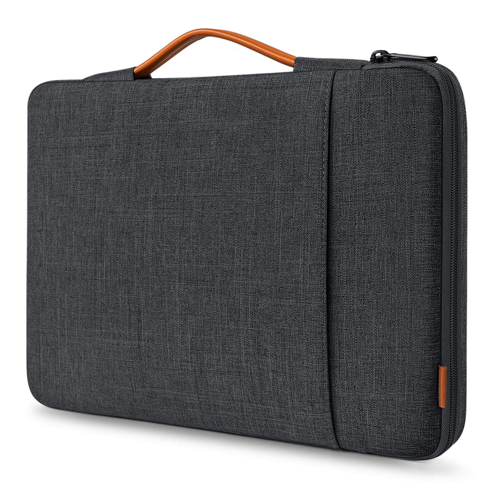 Inateck 360° Protective Laptop Sleeve for 16-inch MacBook Pro M3/M2/M1 Pro/Max (2021-2023 Models A2991/A2780/A2485/A2141), 15-inch MacBook Pro (2013-2015) & Dell XPS 15 - Water-Resistant Black Grey Case for Work, School & Travel