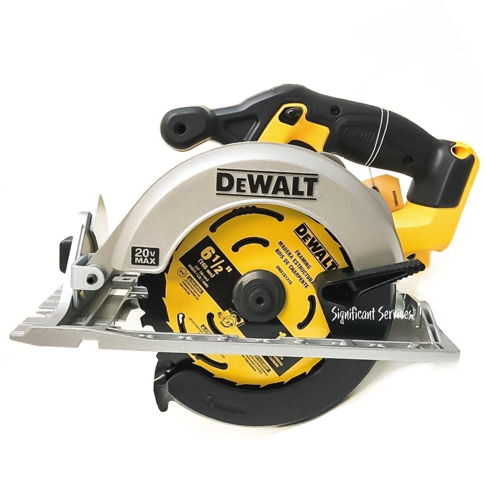 DEWALT DCS393 20V MAX Cordless Circular Saw - 6-1/2 Inch Blade, Bare Tool (Bulk Packaging) - Ideal for Woodworking, Framing, and DIY Projects