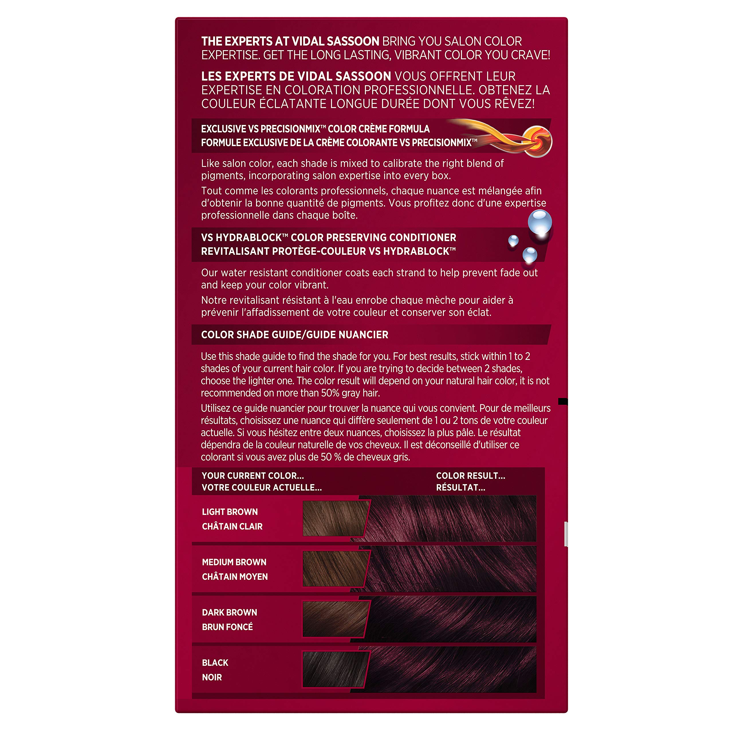Vidal Sassoon Pro Series Permanent Hair Dye - 3VR Deep Velvet Violet Hair Color (1 Pack) | Long-Lasting Vibrant Color for Brunettes & Dark Hair | At-Home Salon Quality Hair Coloring