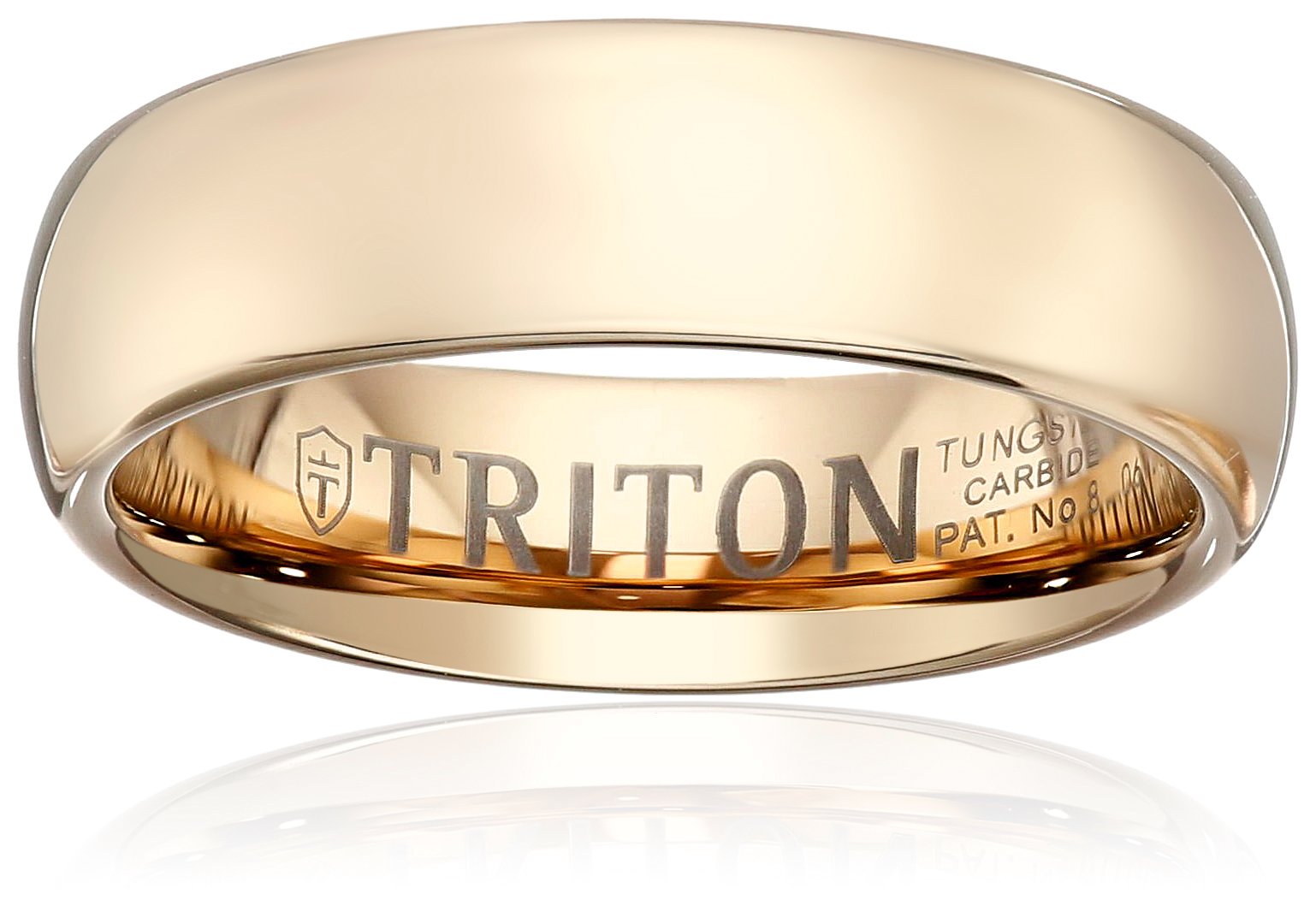 Triton Men's Rose Tungsten 6mm Comfort-Fit Wedding Band Ring - Durable & Hypoallergenic for Everyday Wear - Perfect for Engagement, Anniversary & Special Occasions