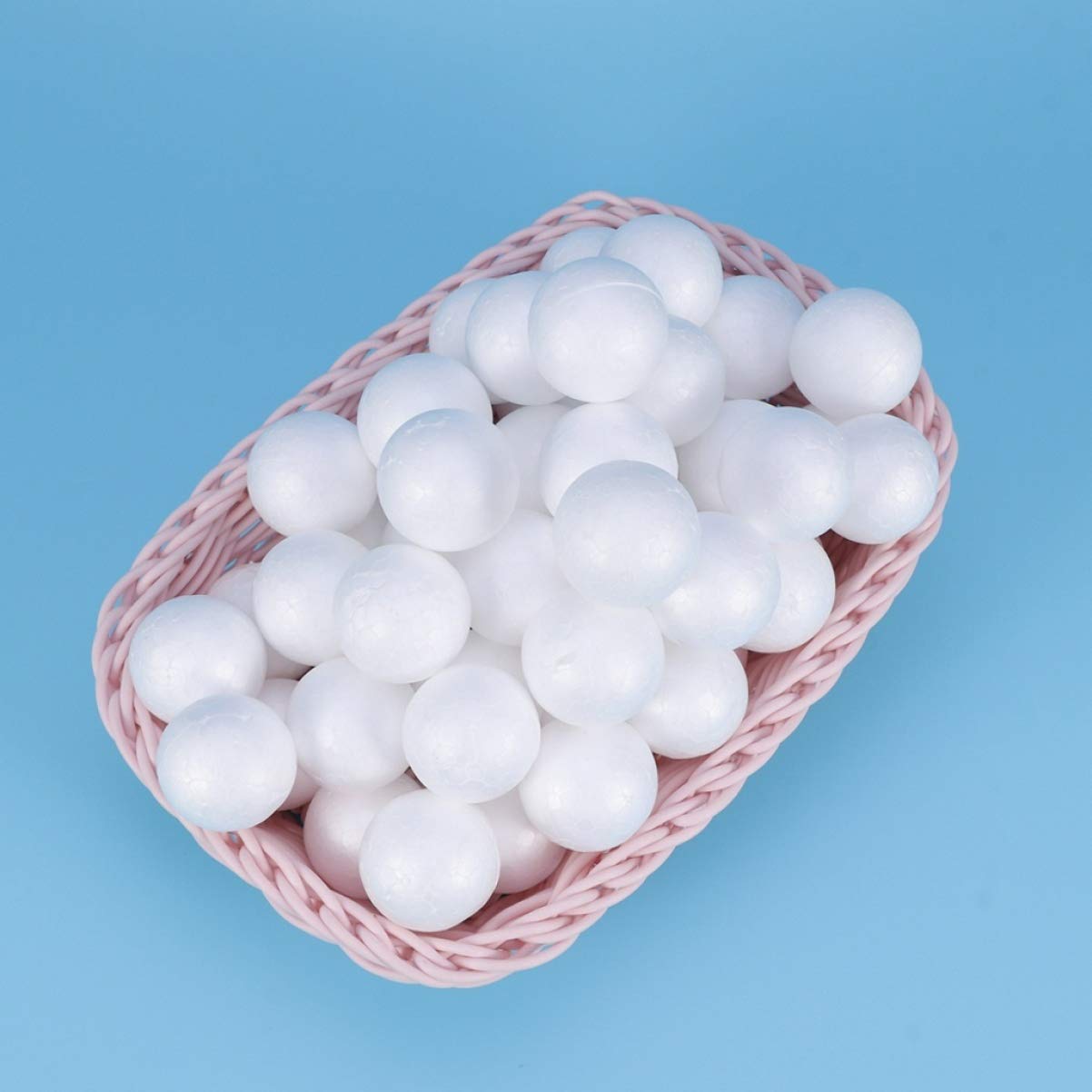Healifty 100pcs White Craft Foam Balls for Christmas Decorations, Halloween Crafts, Wedding Ornaments & DIY Projects - Perfect for Holiday Decor, Kids Crafts and Party Supplies